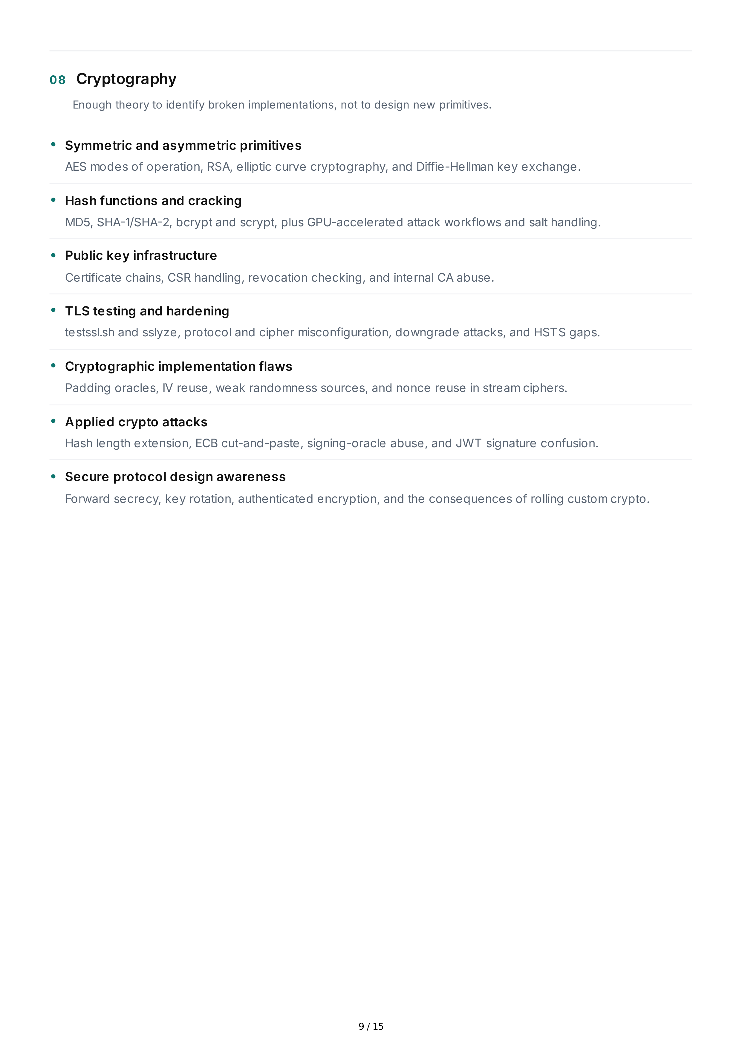 Ethical Hacking Technical Skills — page 9