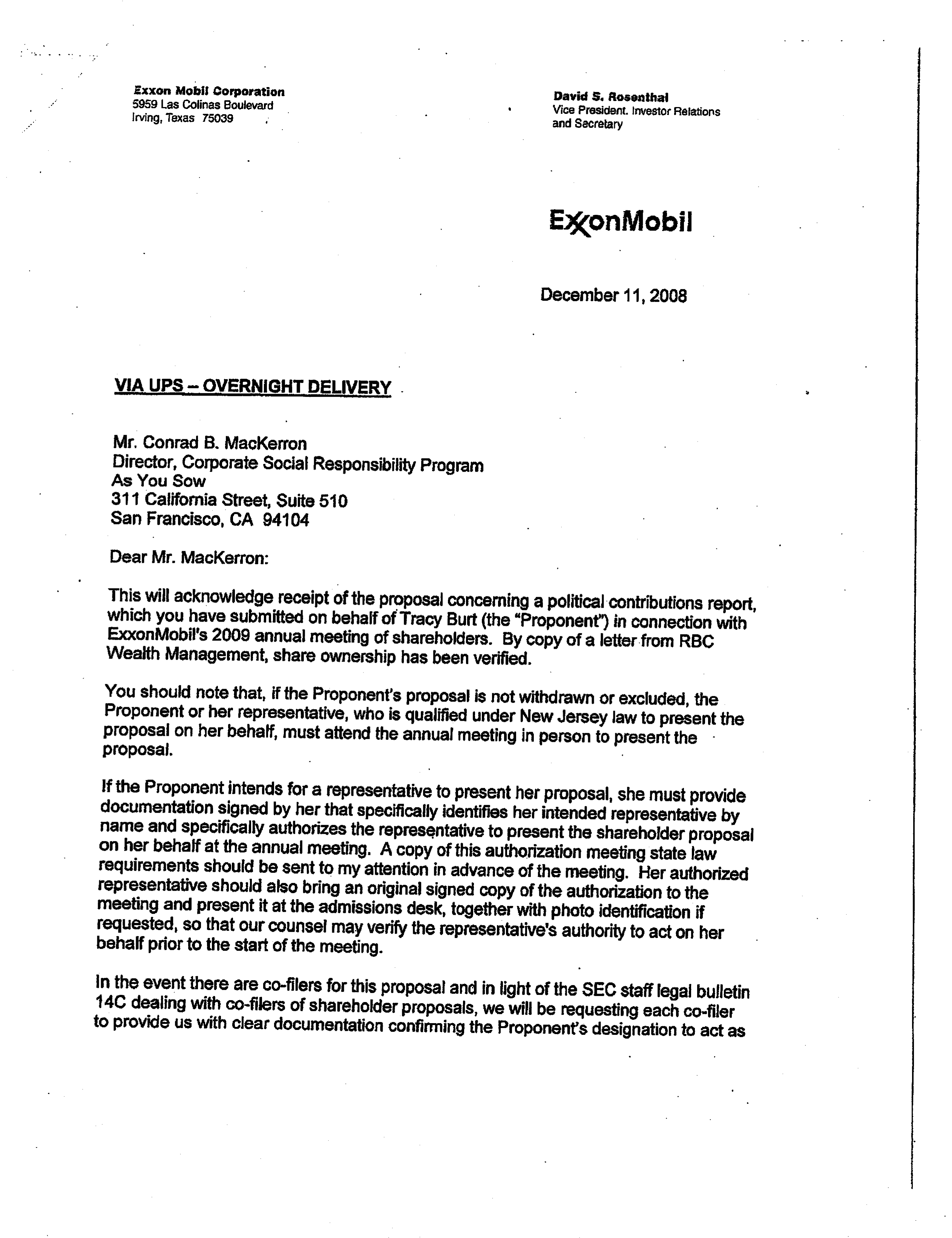 Exxon Mobil proposal  — page 16