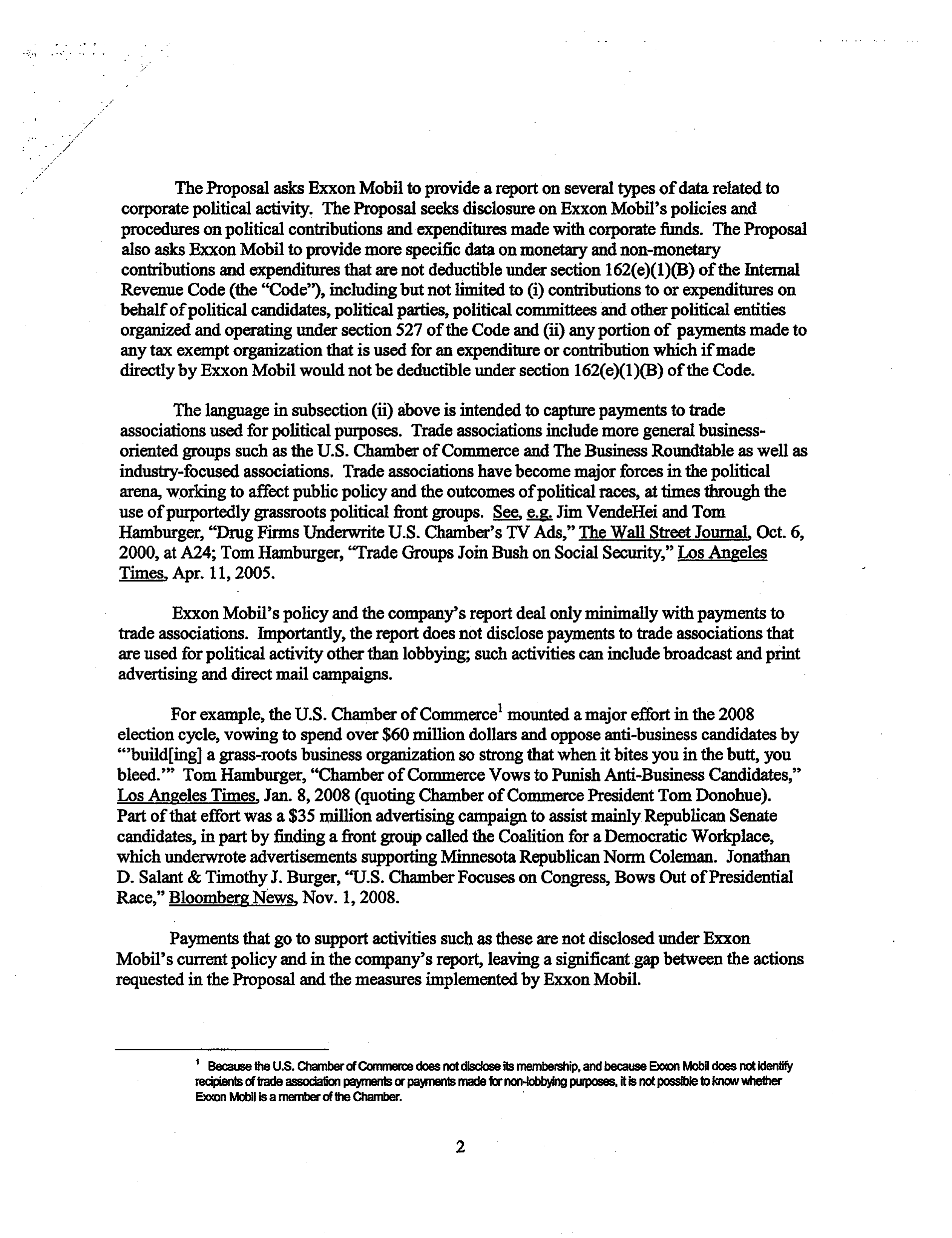 Exxon Mobil proposal  — page 5