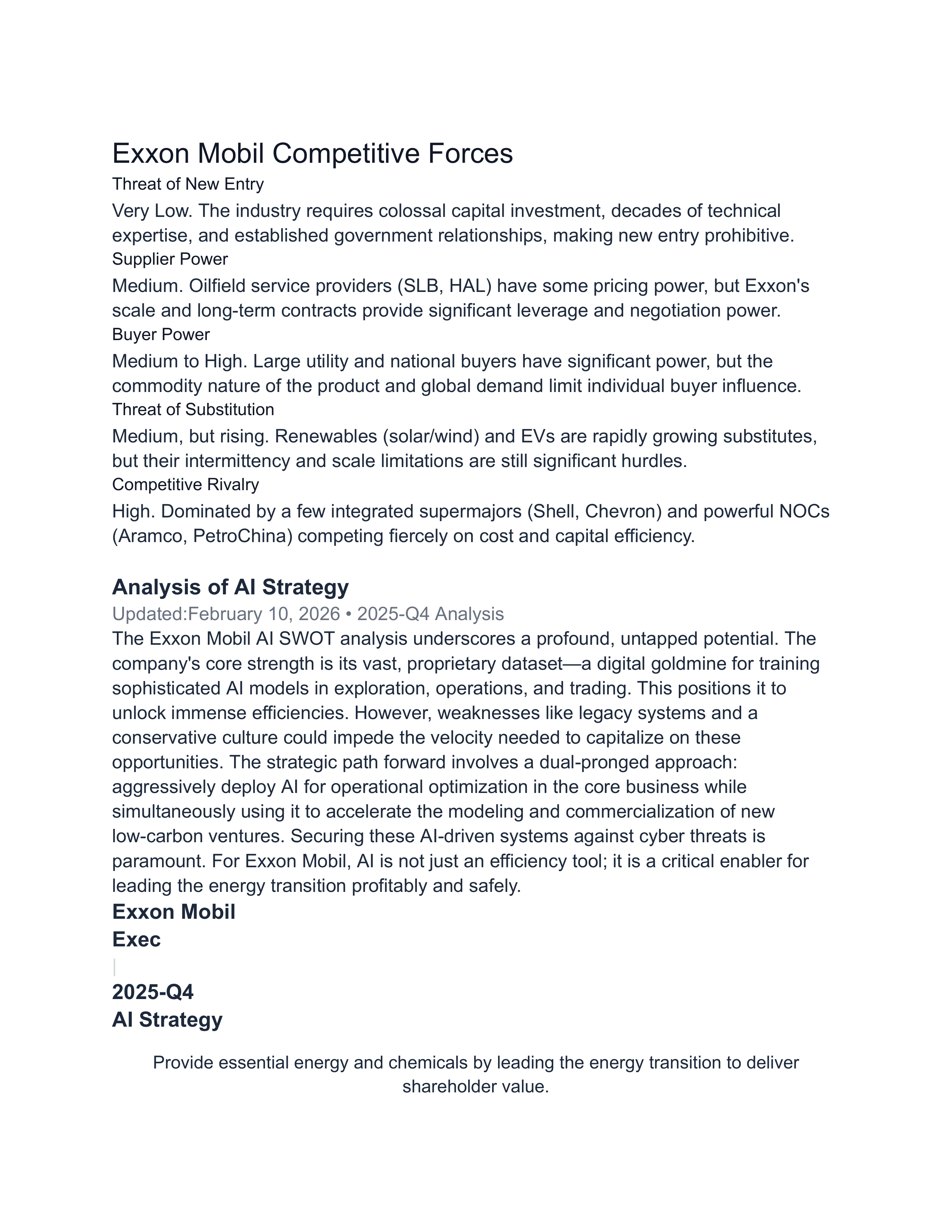 Exxon Mobil SWOT Analysis  — page 14
