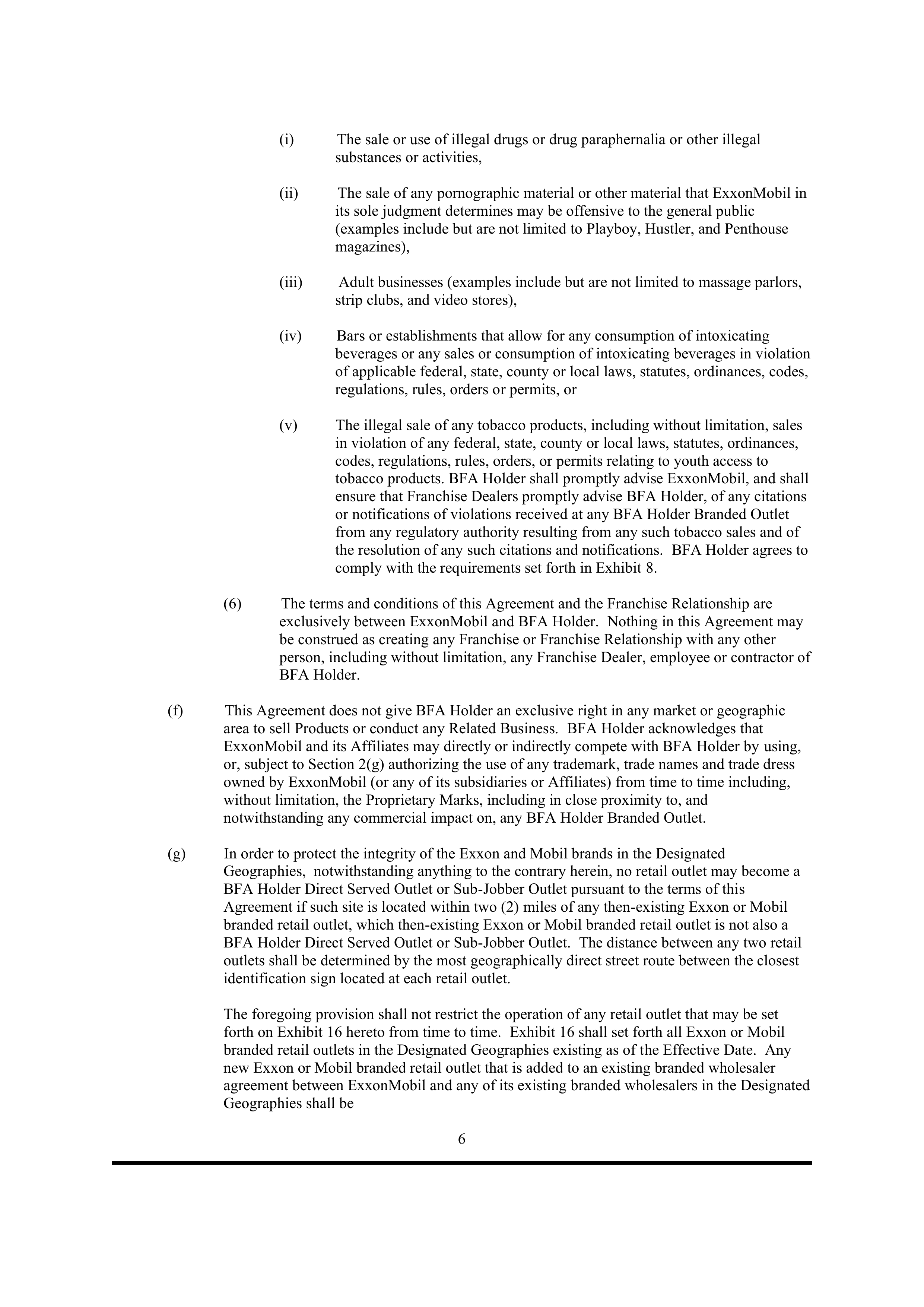 ExxonMobil Brand Fee Agreement — page 10