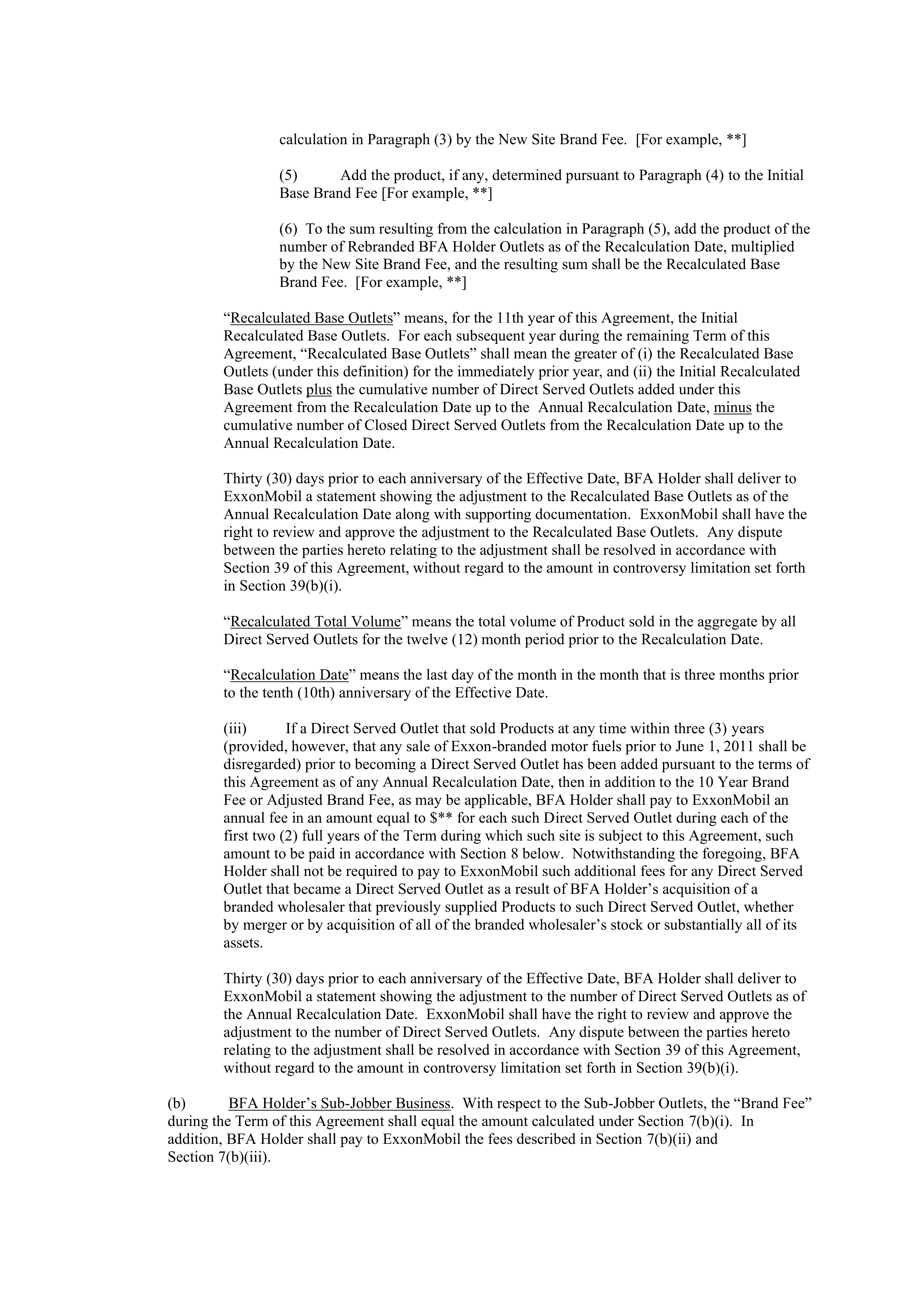 ExxonMobil Brand Fee Agreement — page 25