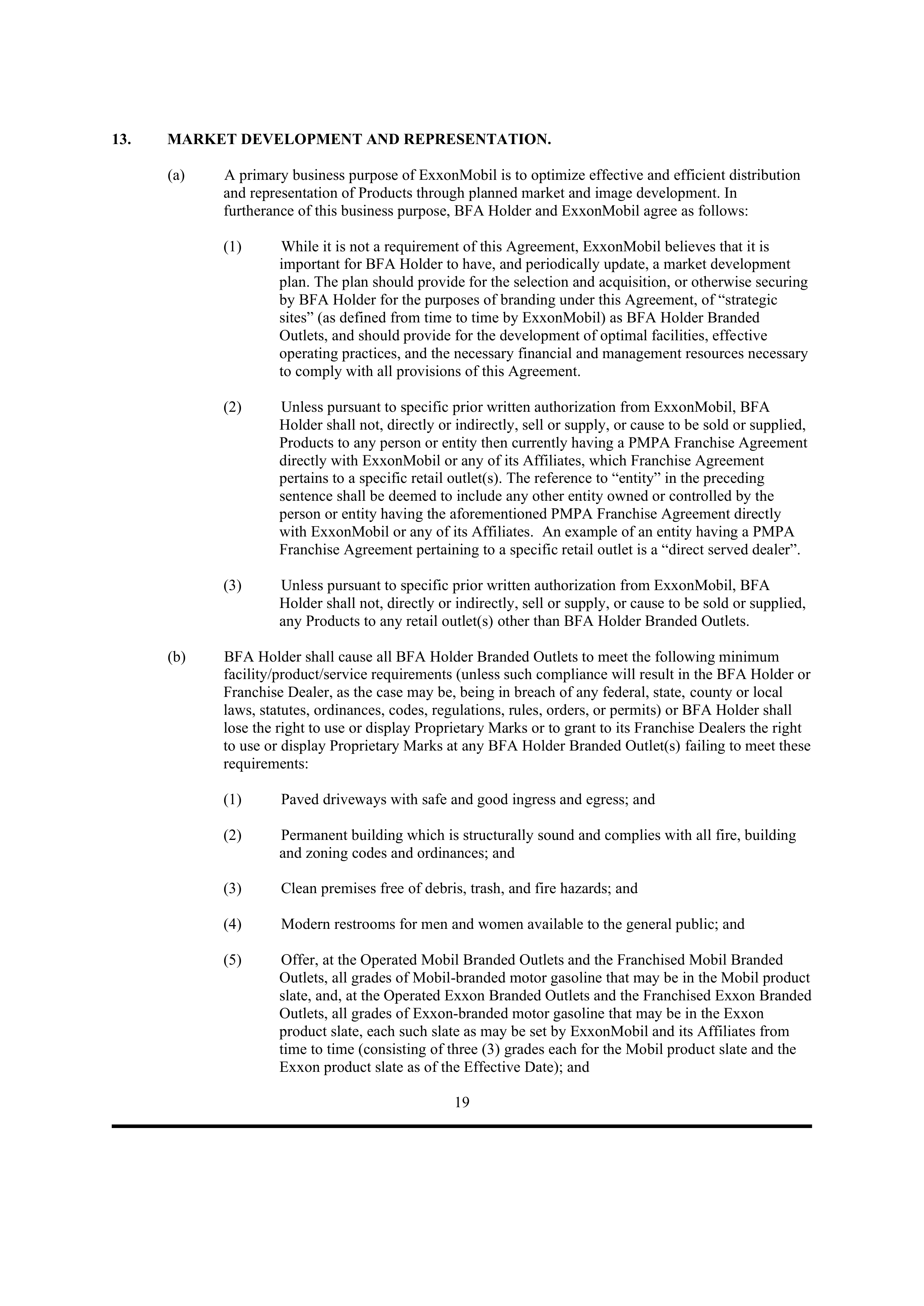 ExxonMobil Brand Fee Agreement — page 35