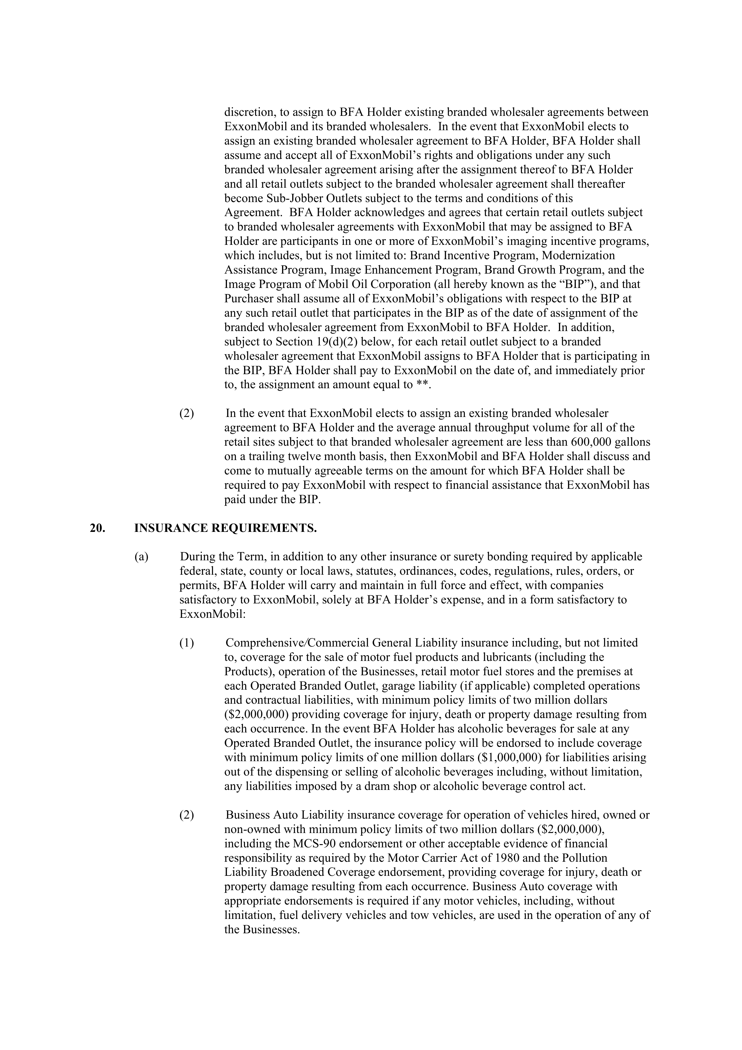 ExxonMobil Brand Fee Agreement — page 41