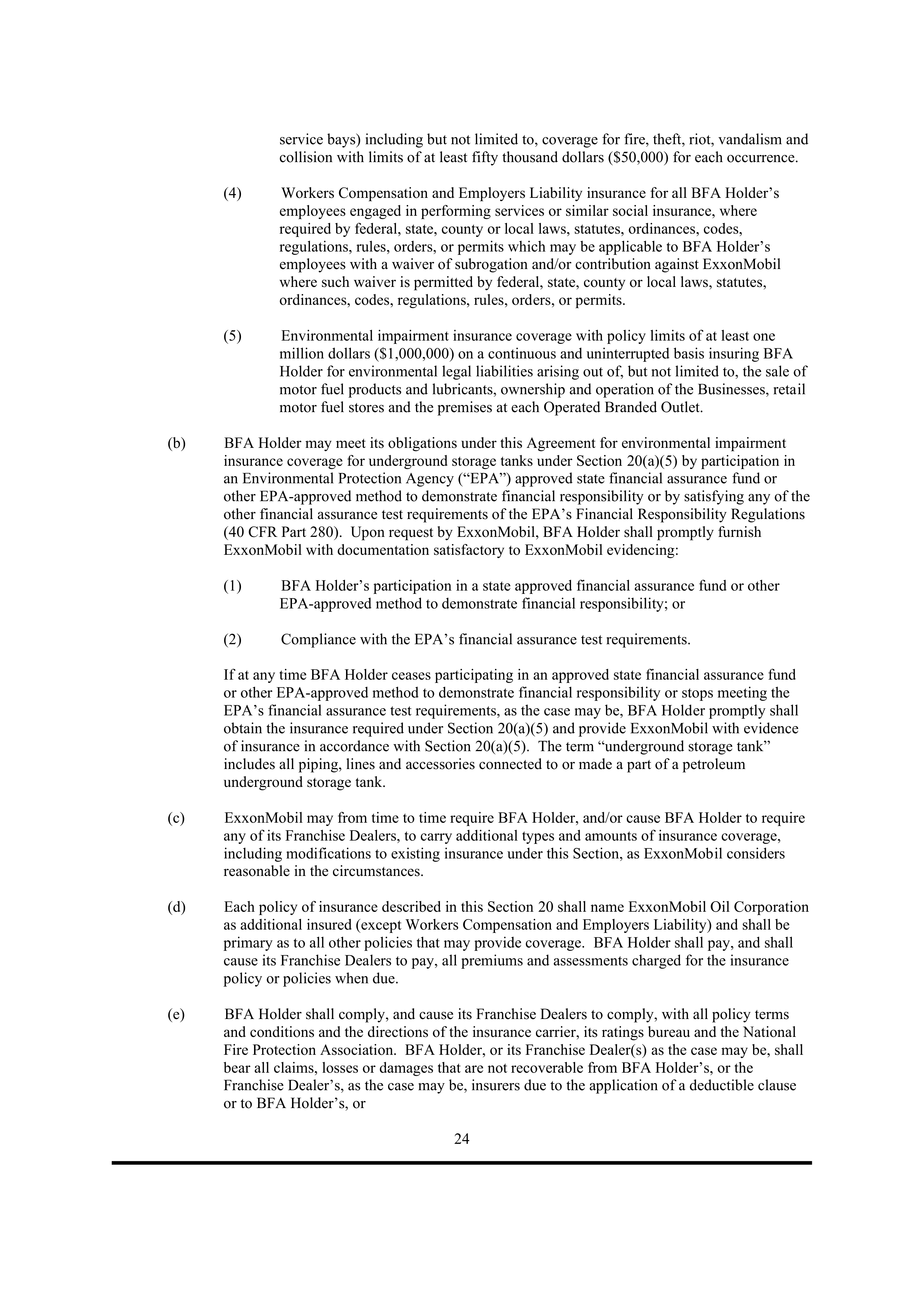ExxonMobil Brand Fee Agreement — page 43