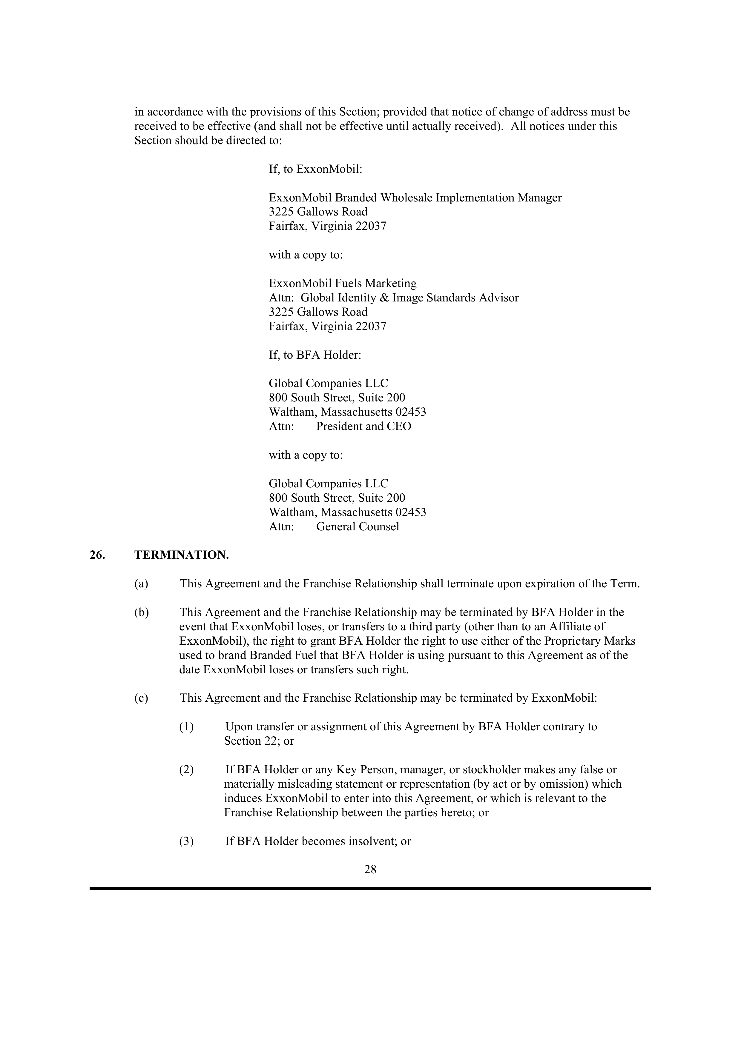 ExxonMobil Brand Fee Agreement — page 49