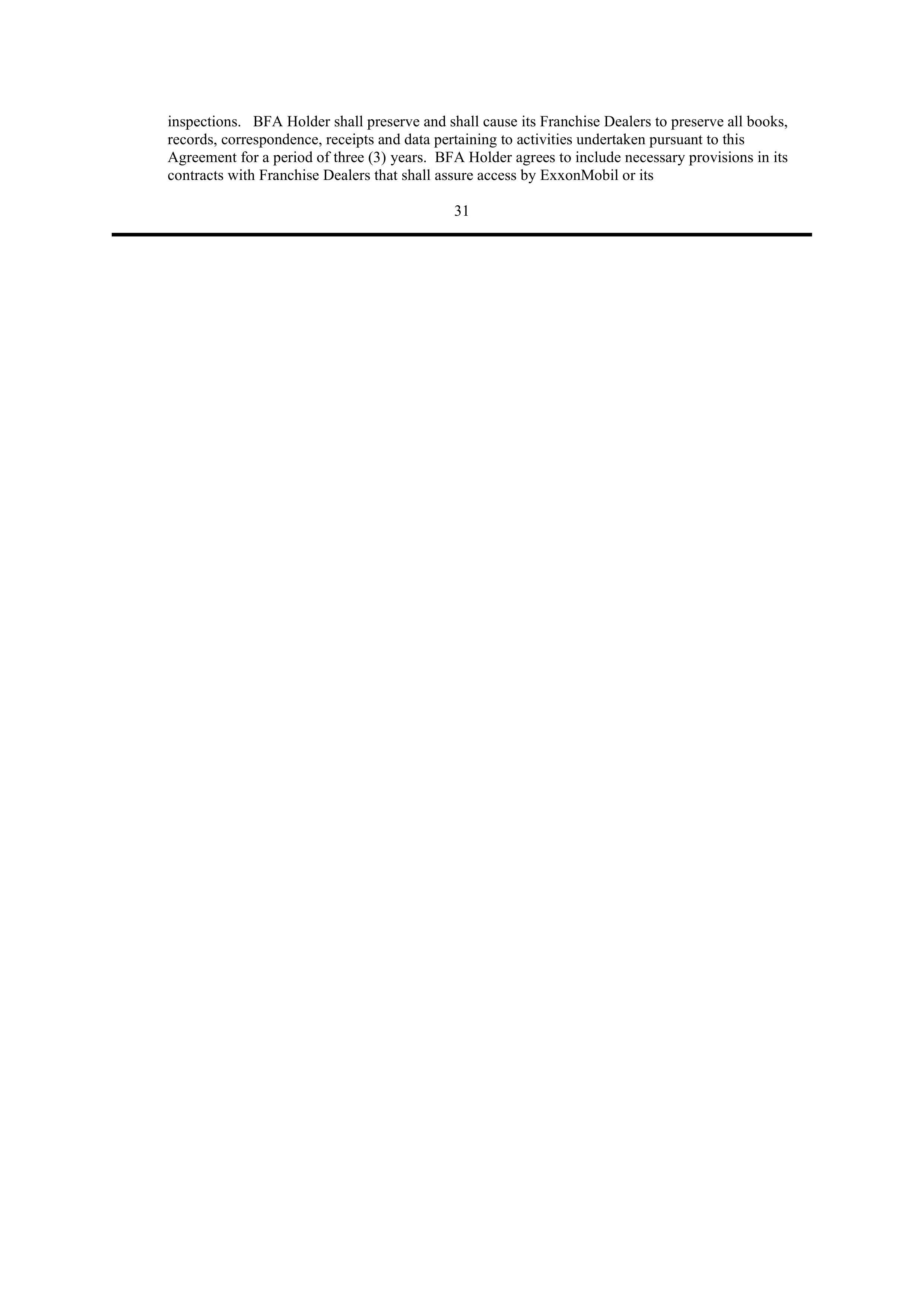 ExxonMobil Brand Fee Agreement — page 54