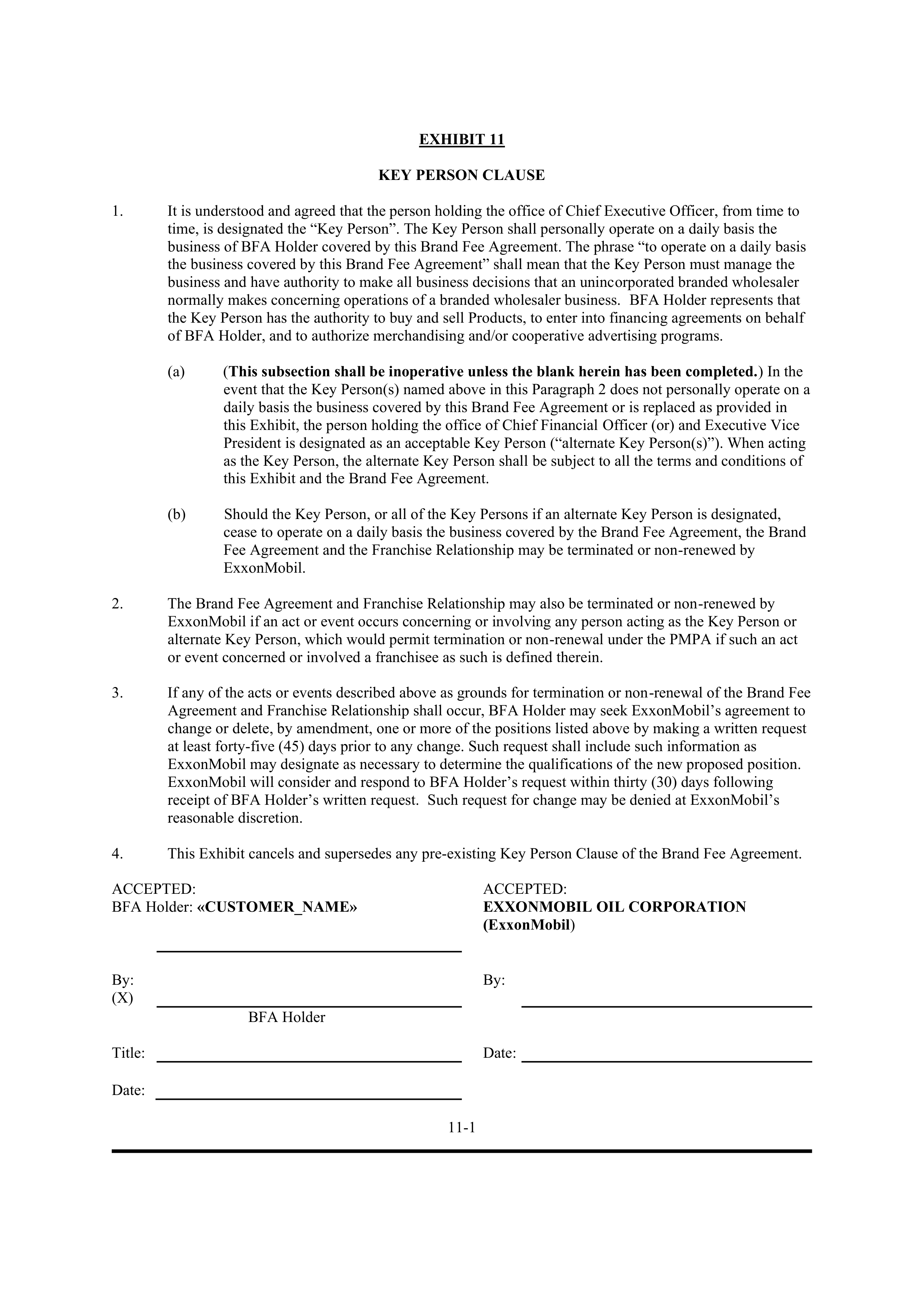 ExxonMobil Brand Fee Agreement — page 83