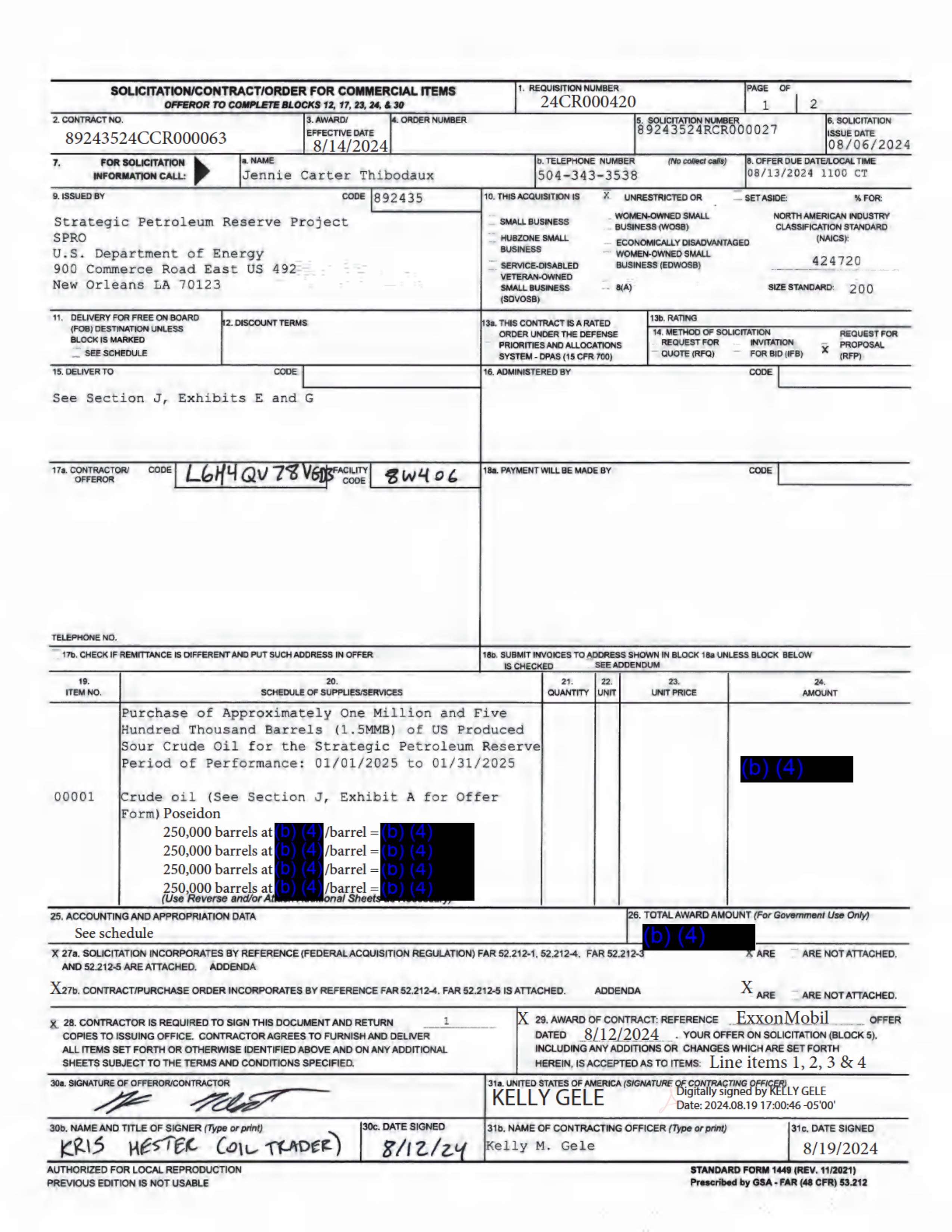 EXXONMOBIL OIL CORPORATION PURCHASE — page 4