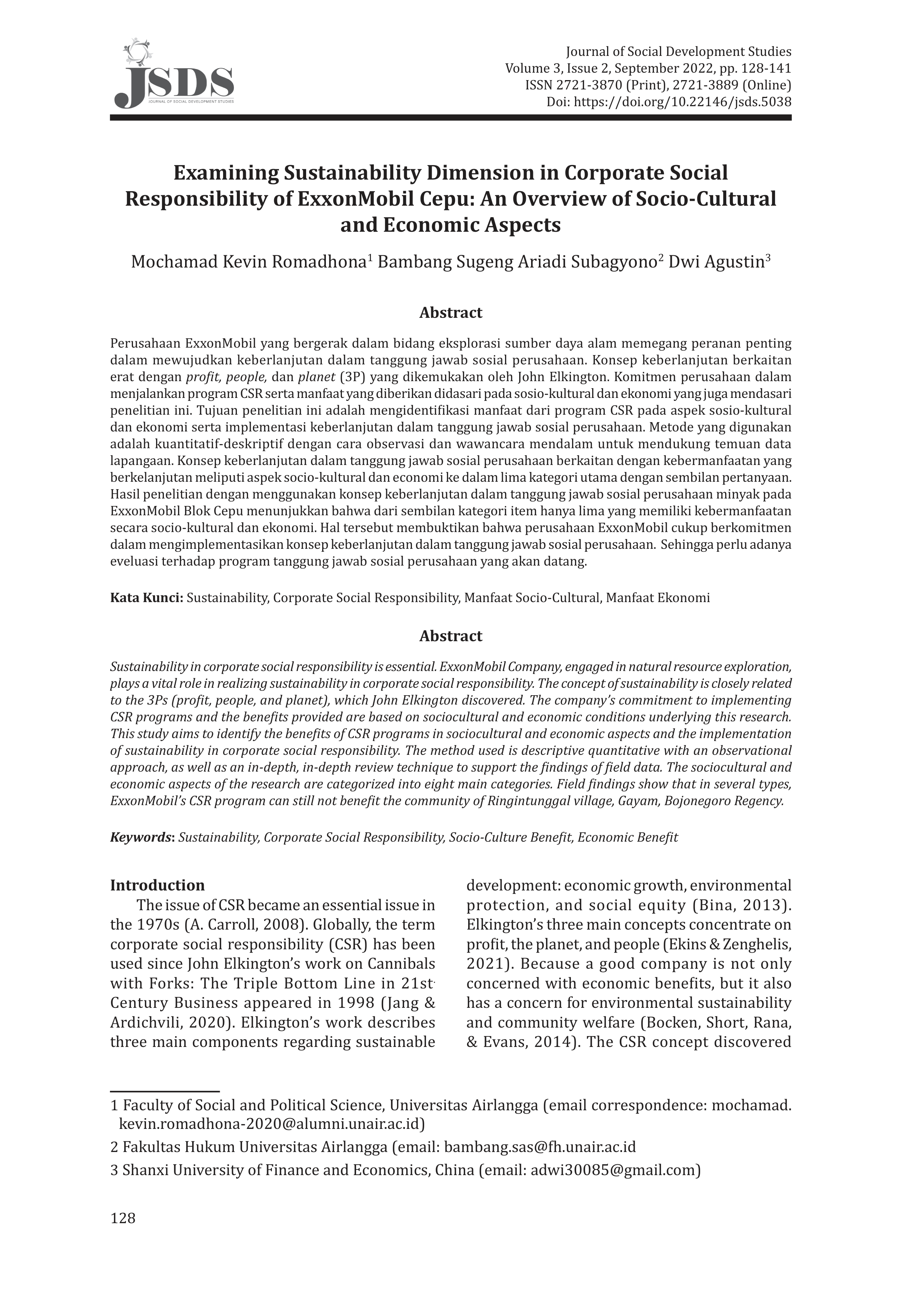 ExxonMobil Sustainability Report — page 1