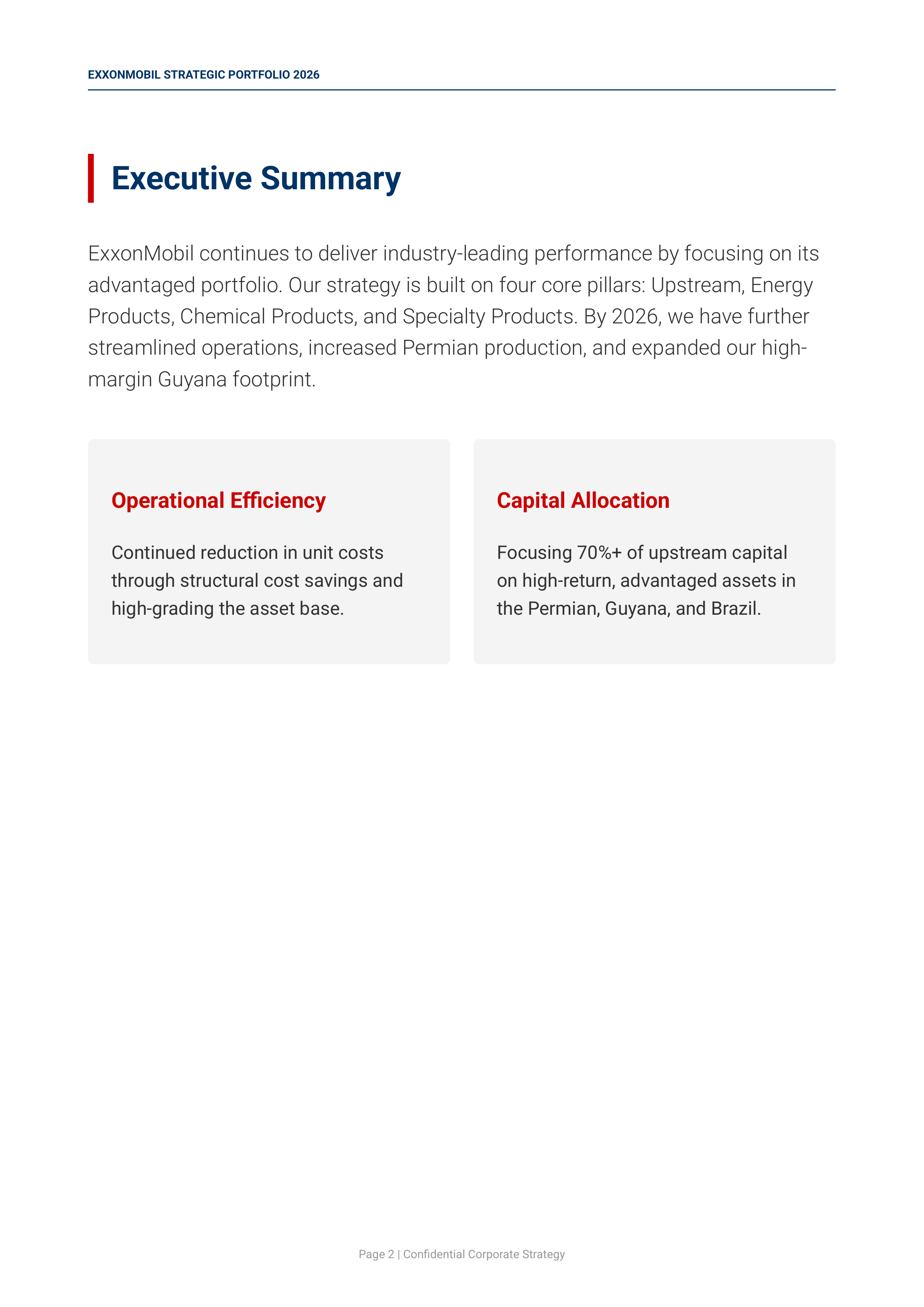 ExxonMobil’s Advantaged Upstream and High-Value Energy Assets Portfolio — page 2