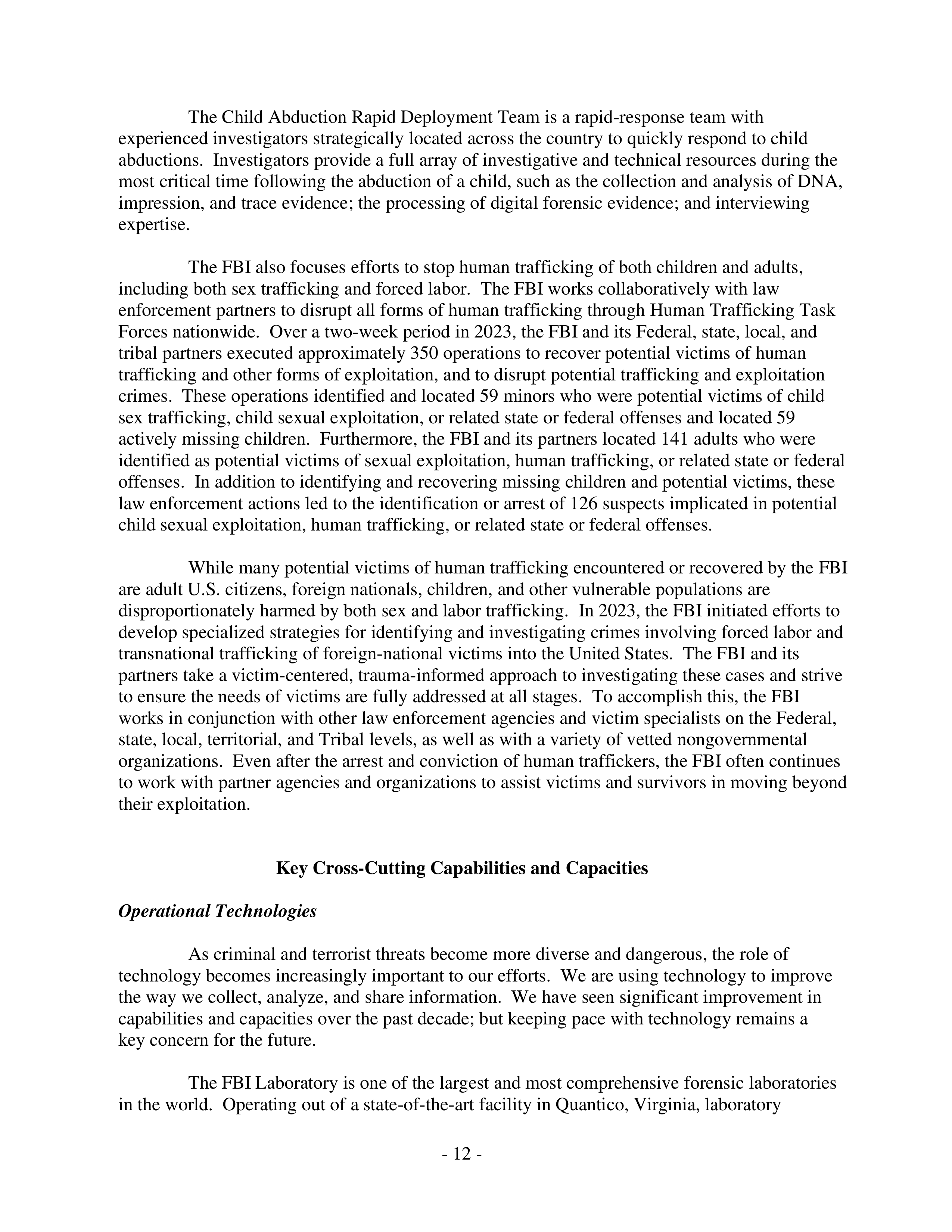 FBI Oversight Hearing Opening Statement — page 13