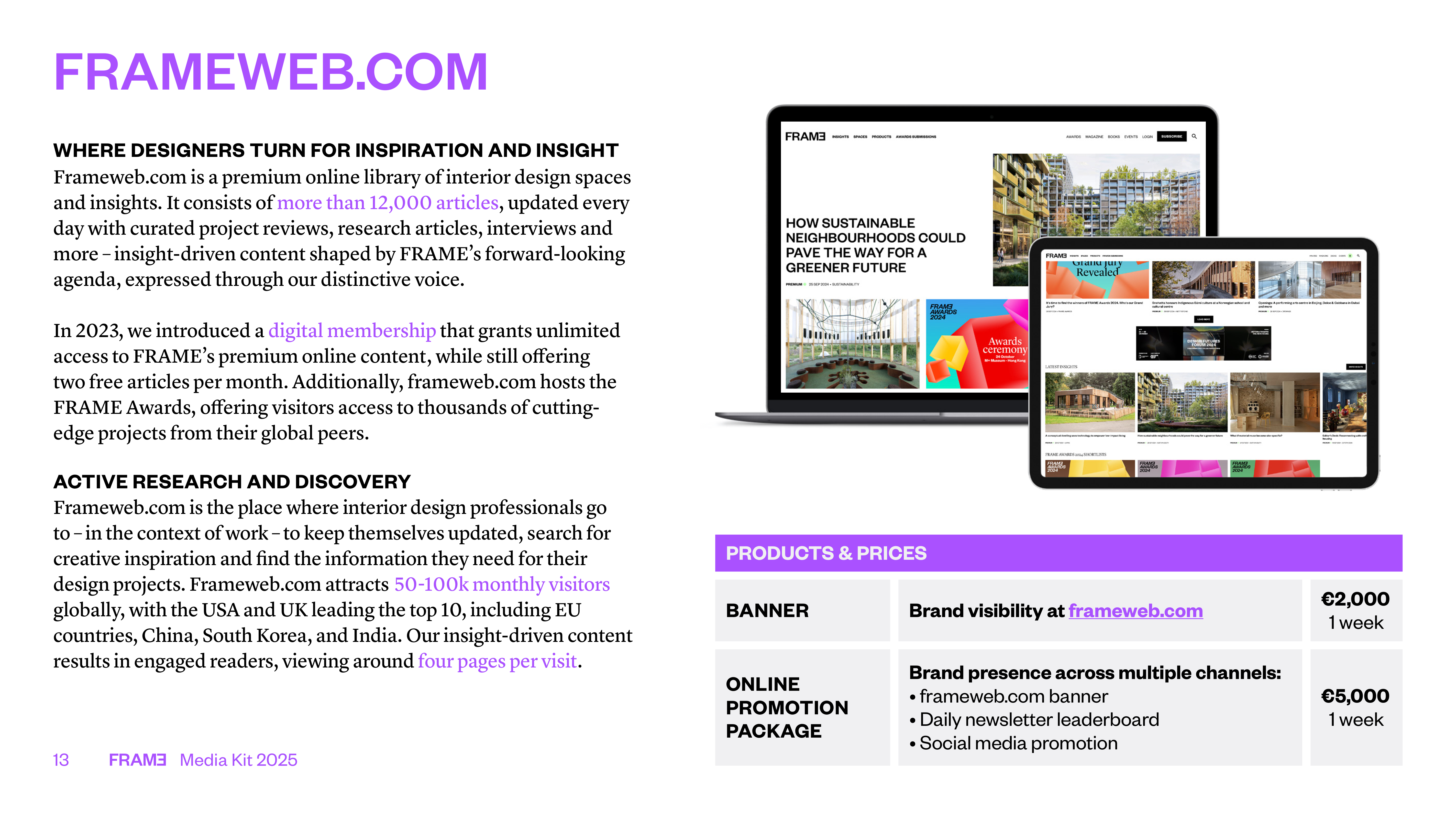FRAME Media Kit — page 13