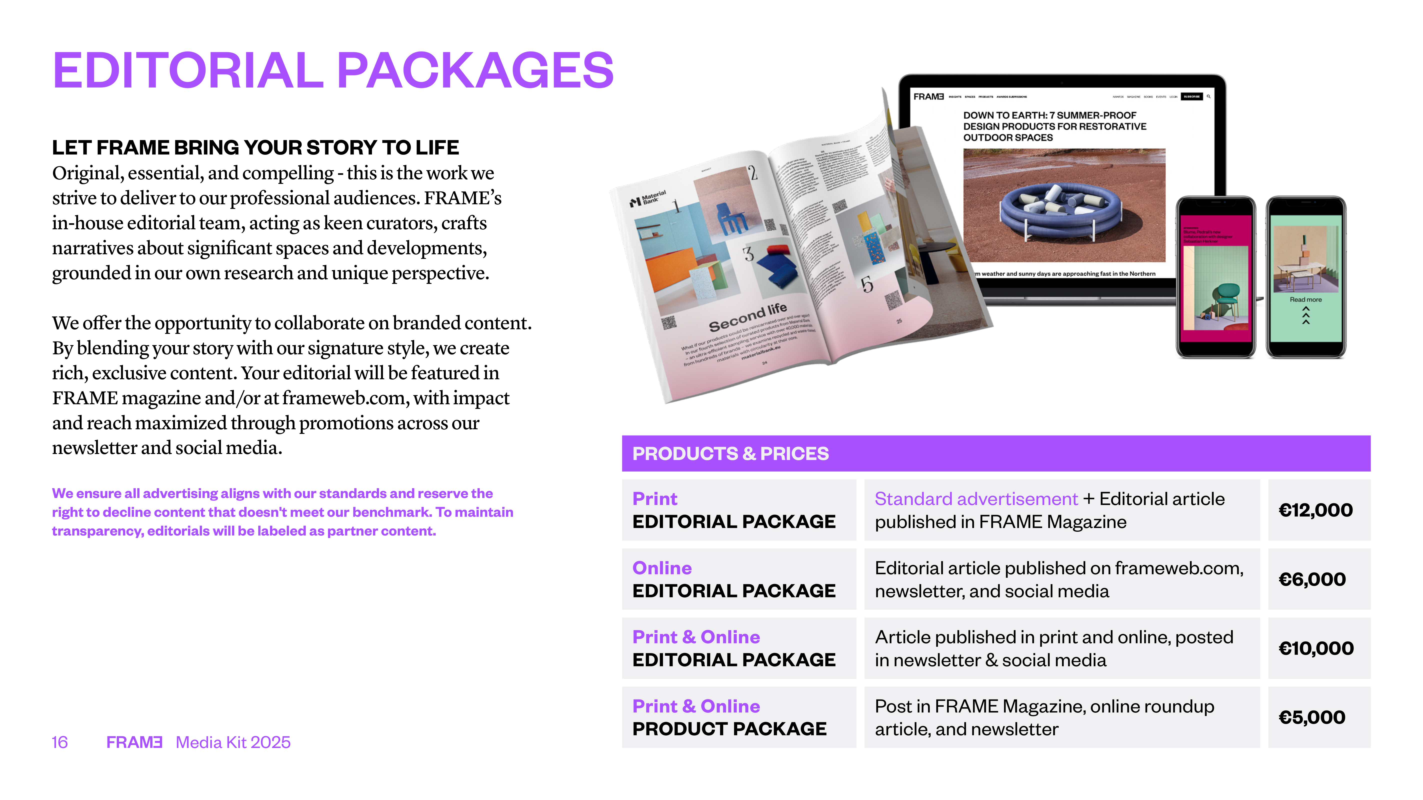 FRAME Media Kit — page 16