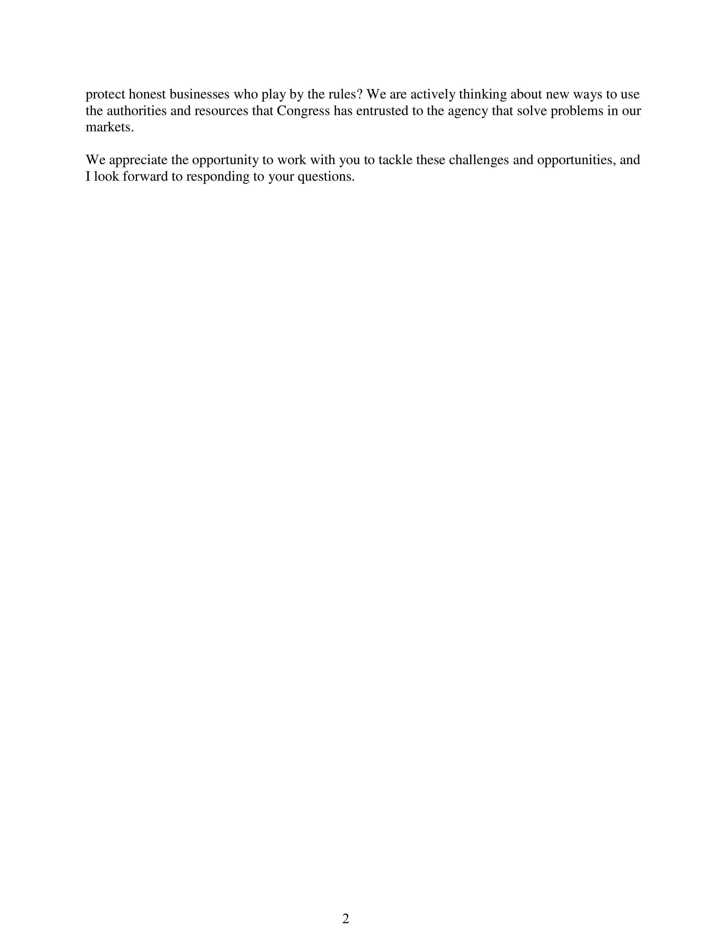 FTC Consumer Protection Hearing Opening Statement — page 2