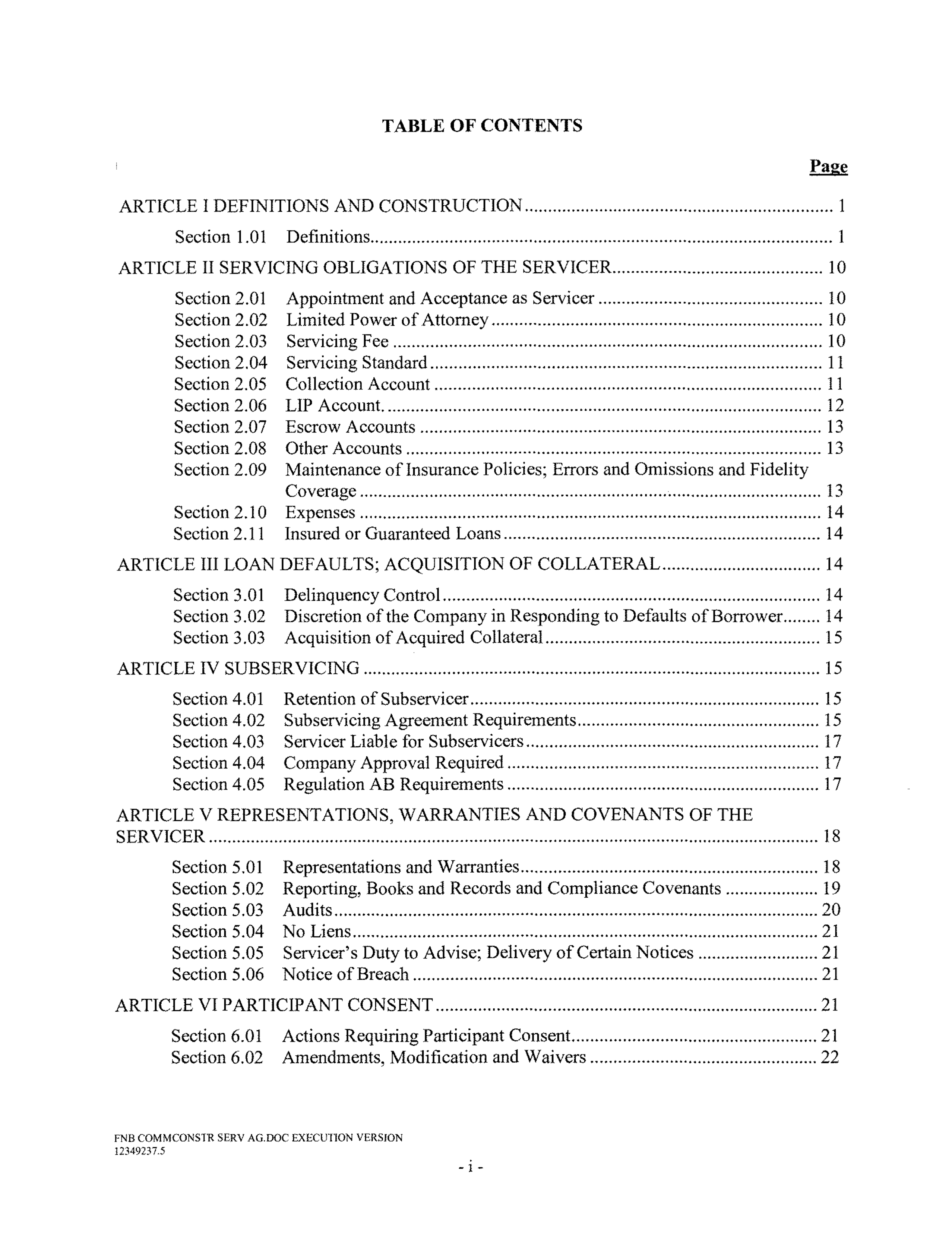 Fannie Mae Commercial Mortgage Loan Servicing Agreement — page 2