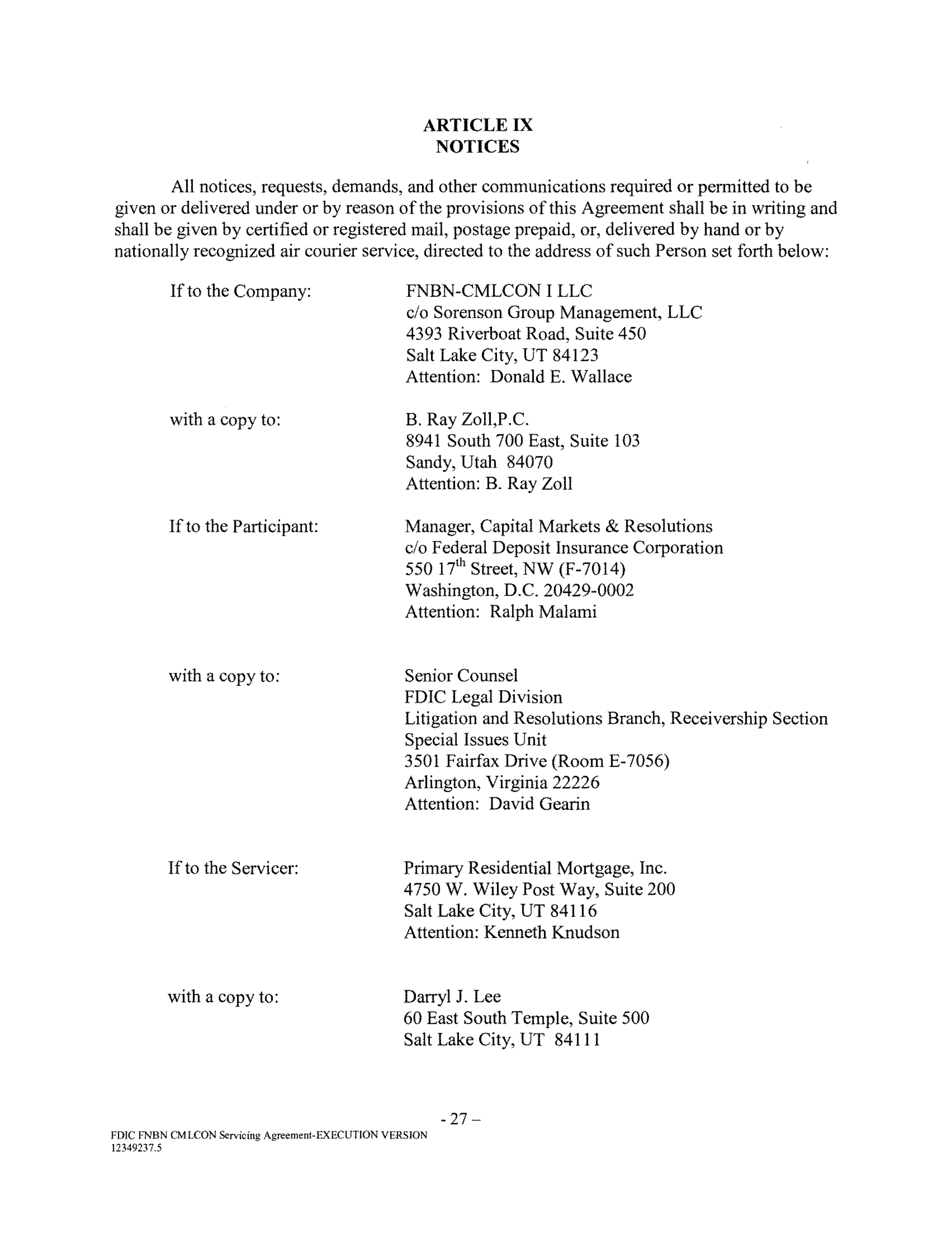 Fannie Mae Commercial Mortgage Loan Servicing Agreement — page 31