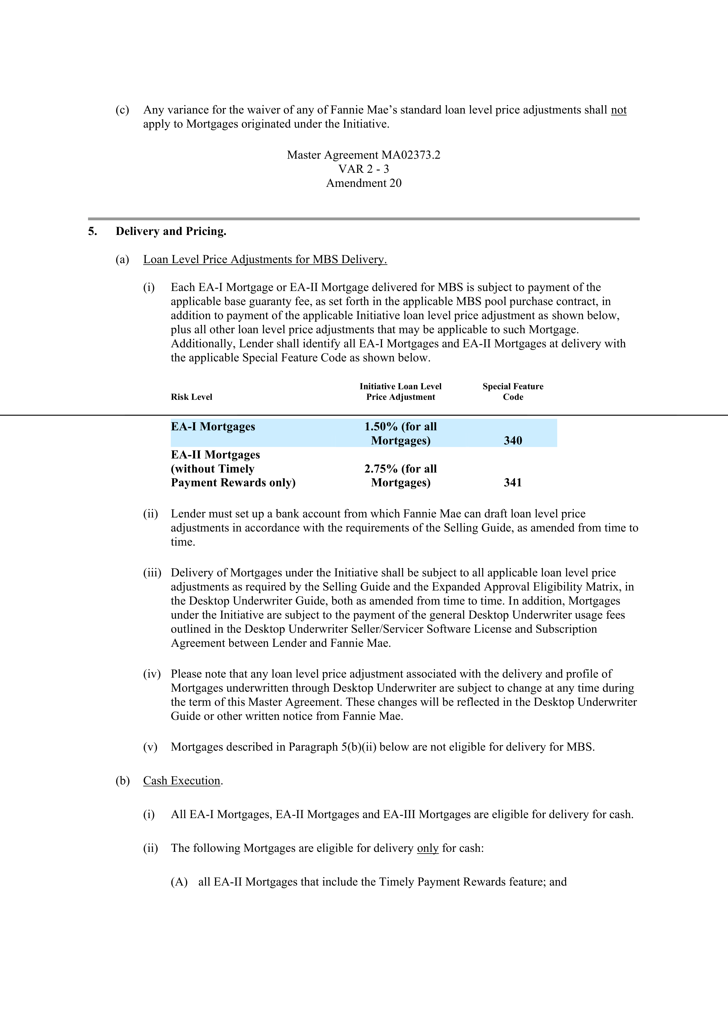 Fannie Mae Master Agreement — page 10