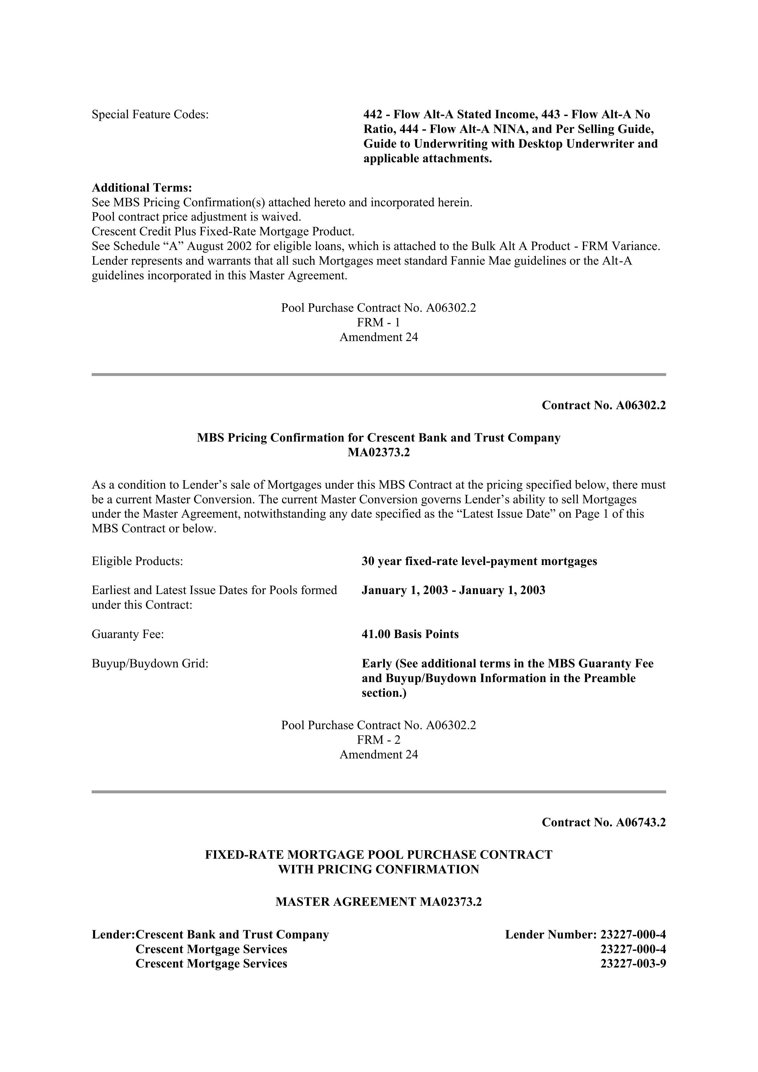 Fannie Mae Master Agreement — page 102
