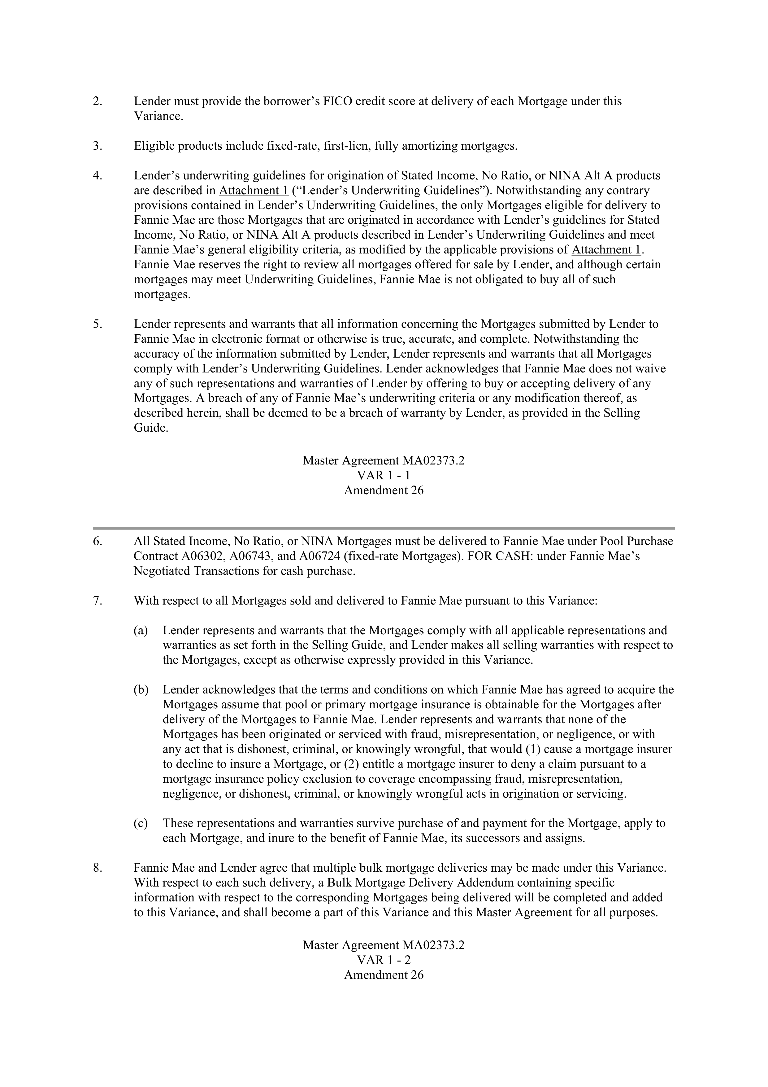 Fannie Mae Master Agreement — page 113