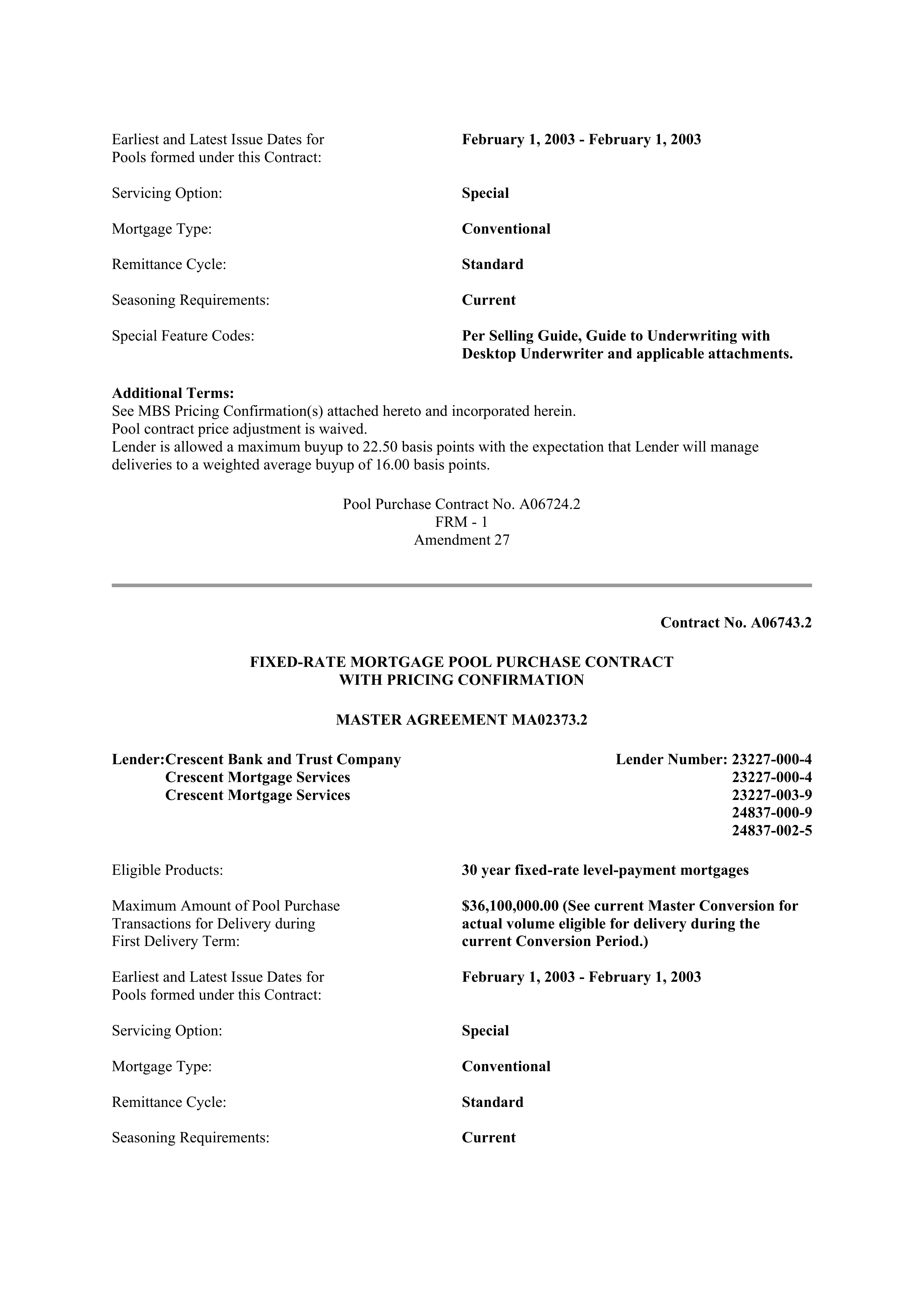 Fannie Mae Master Agreement — page 133