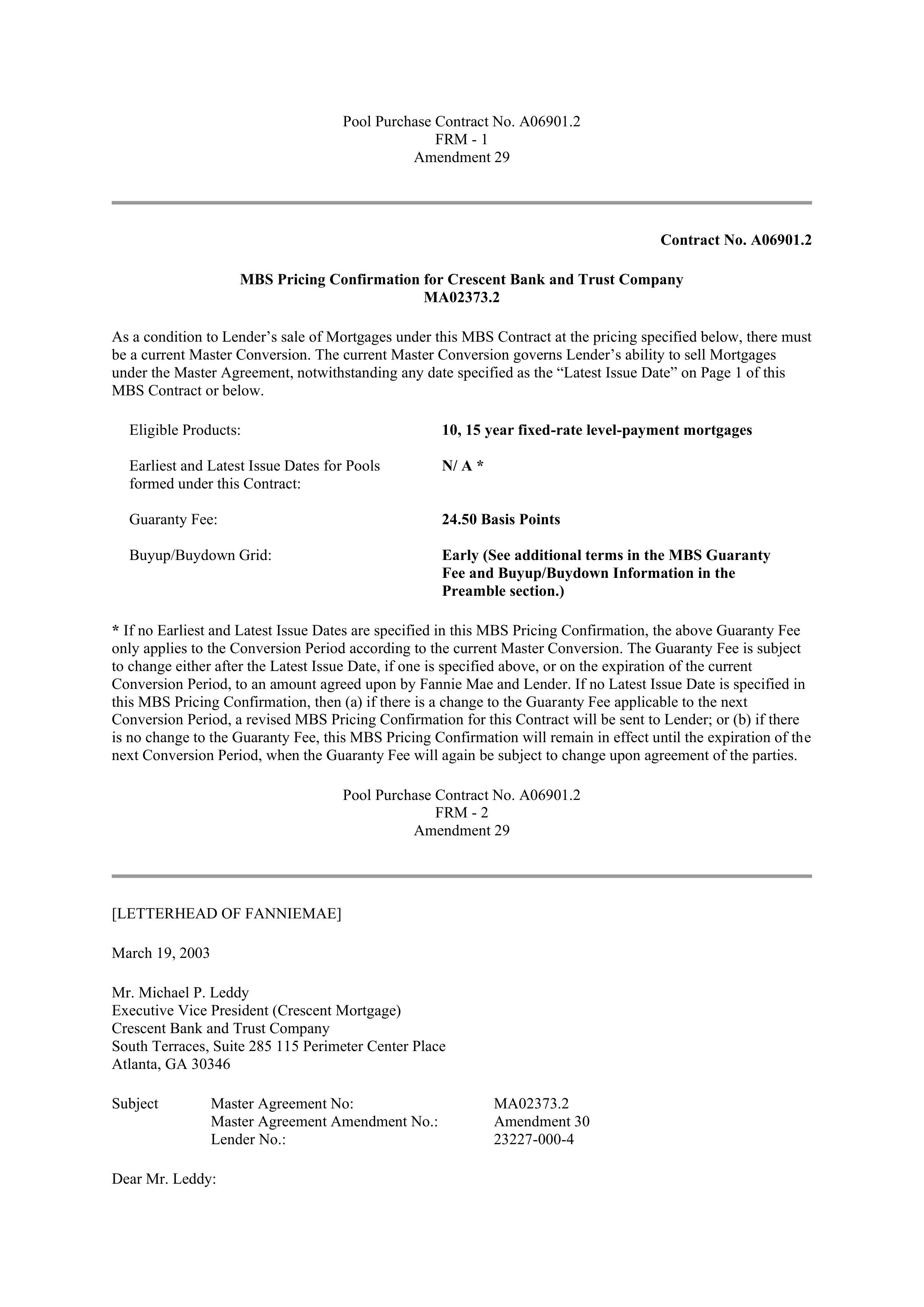 Fannie Mae Master Agreement — page 155