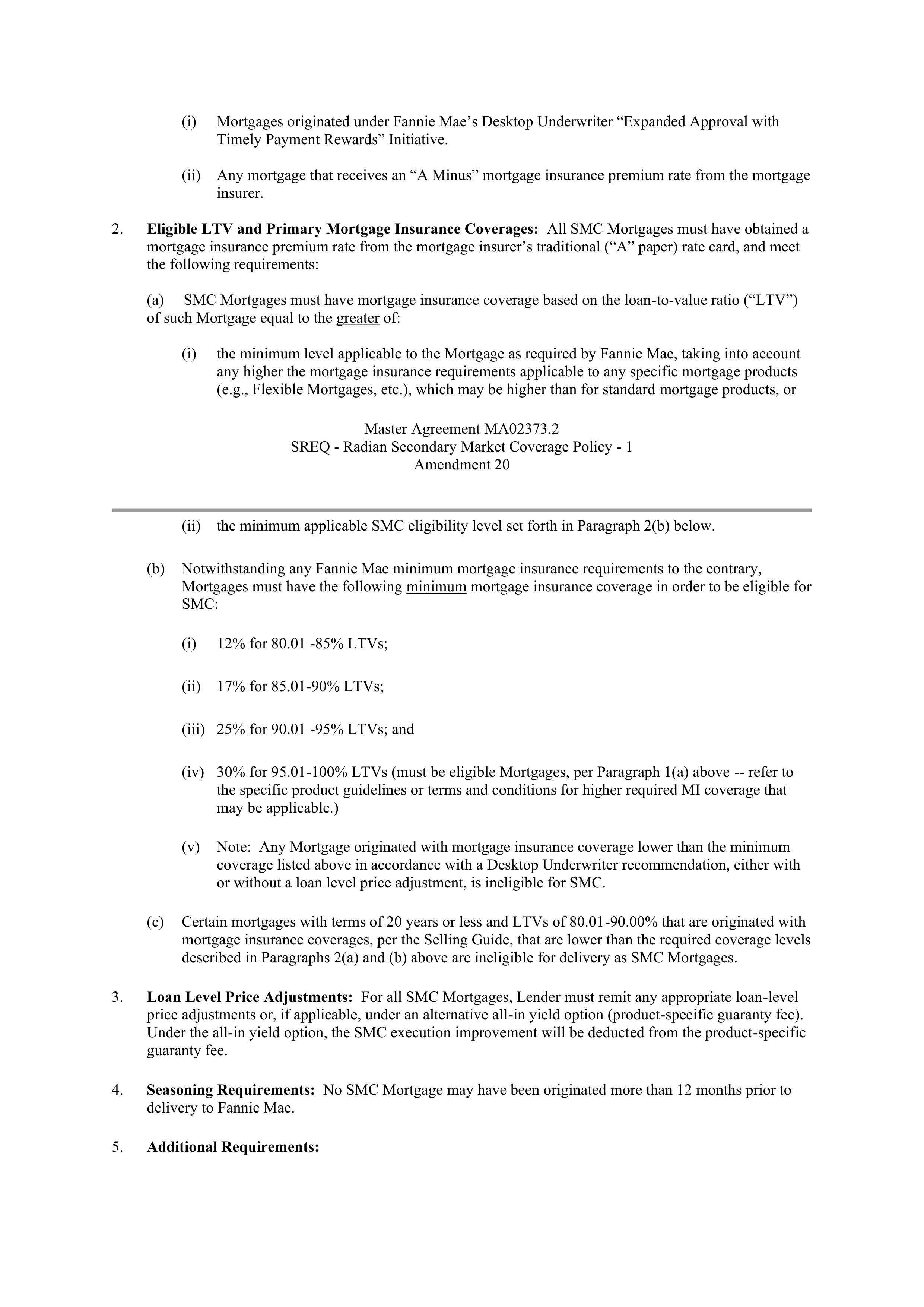 Fannie Mae Master Agreement — page 17