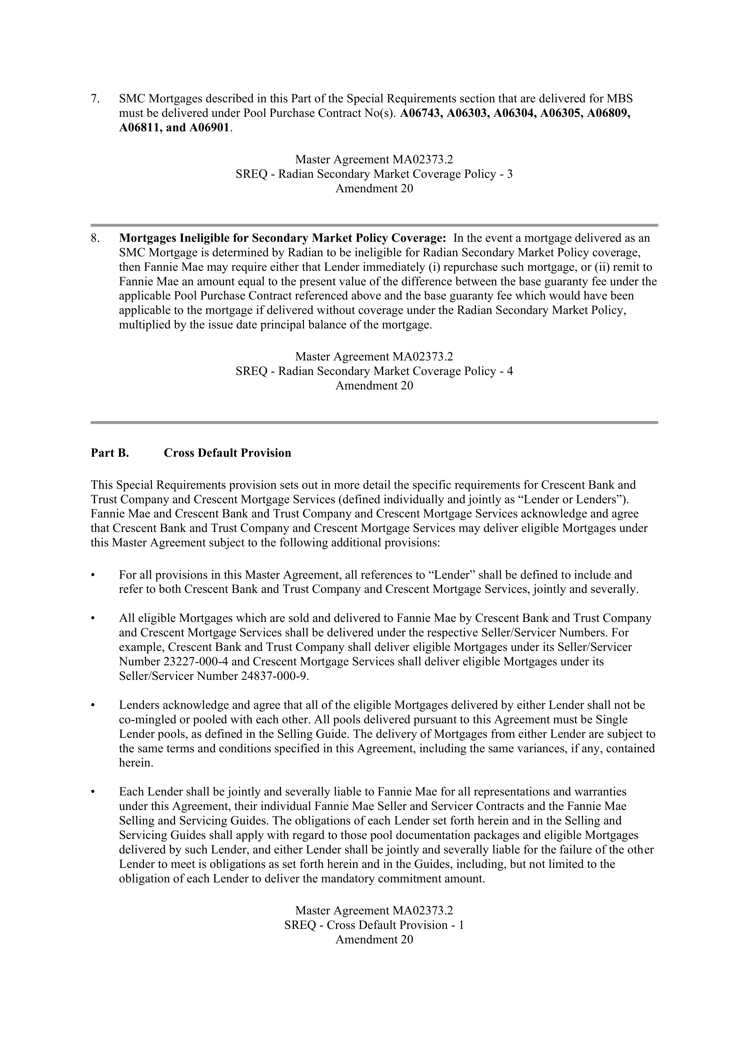 Fannie Mae Master Agreement — page 19