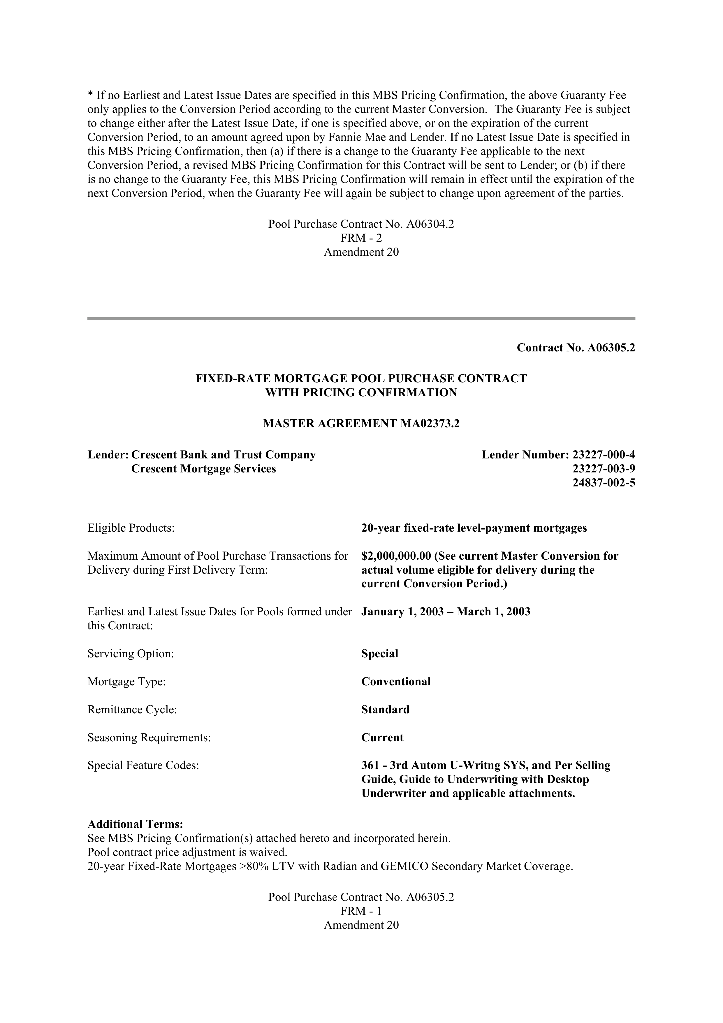 Fannie Mae Master Agreement — page 26