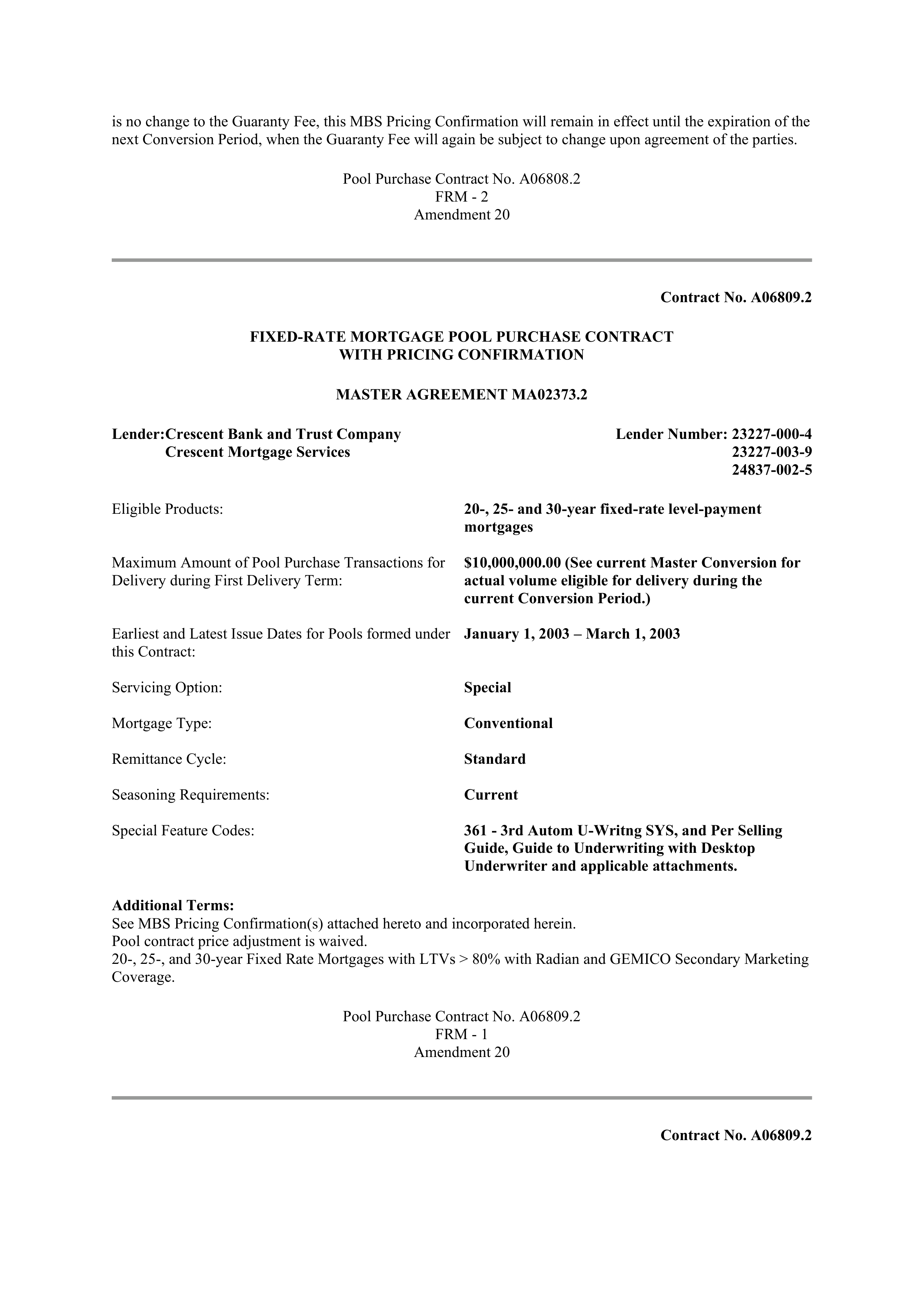 Fannie Mae Master Agreement — page 29
