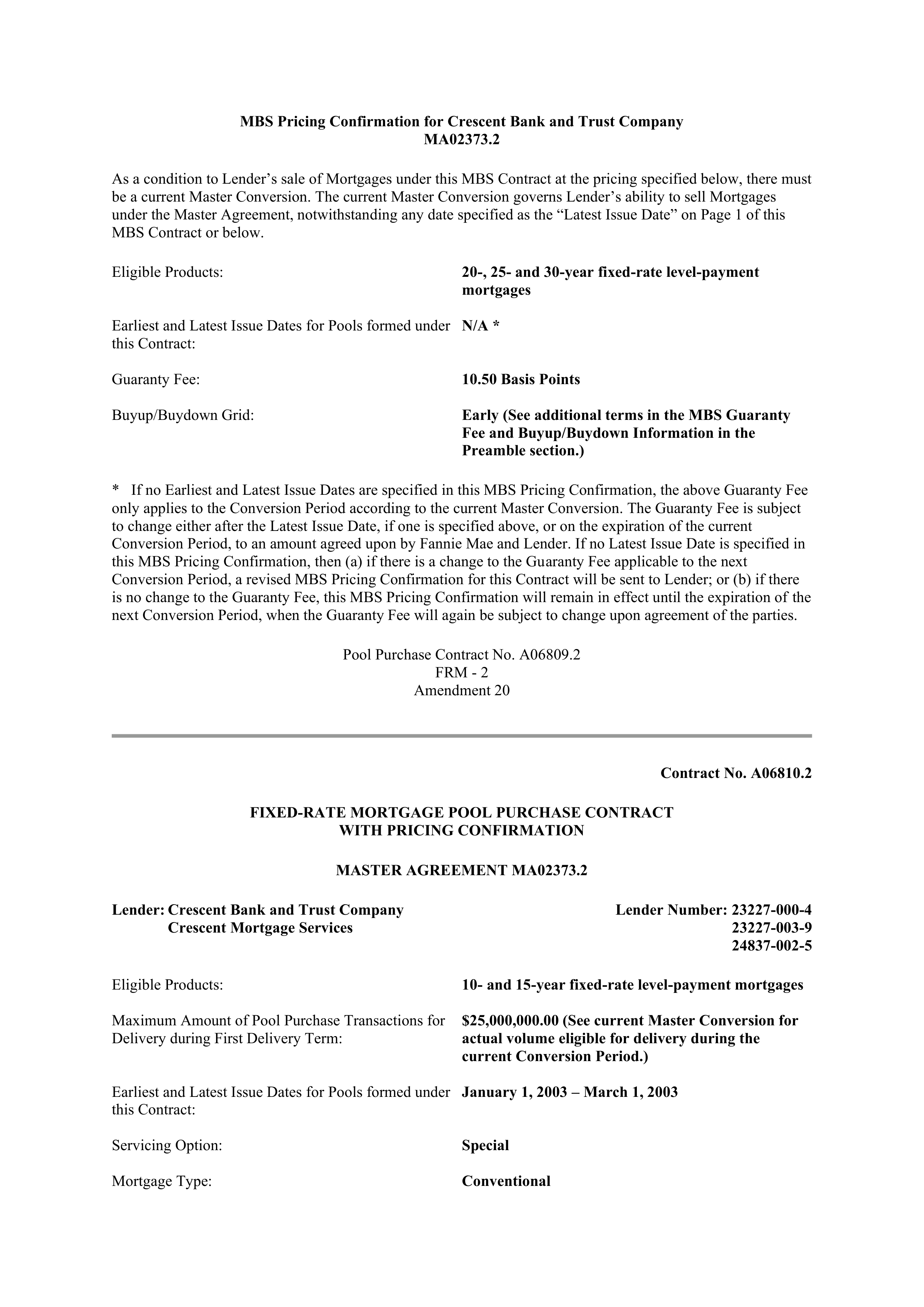 Fannie Mae Master Agreement — page 30