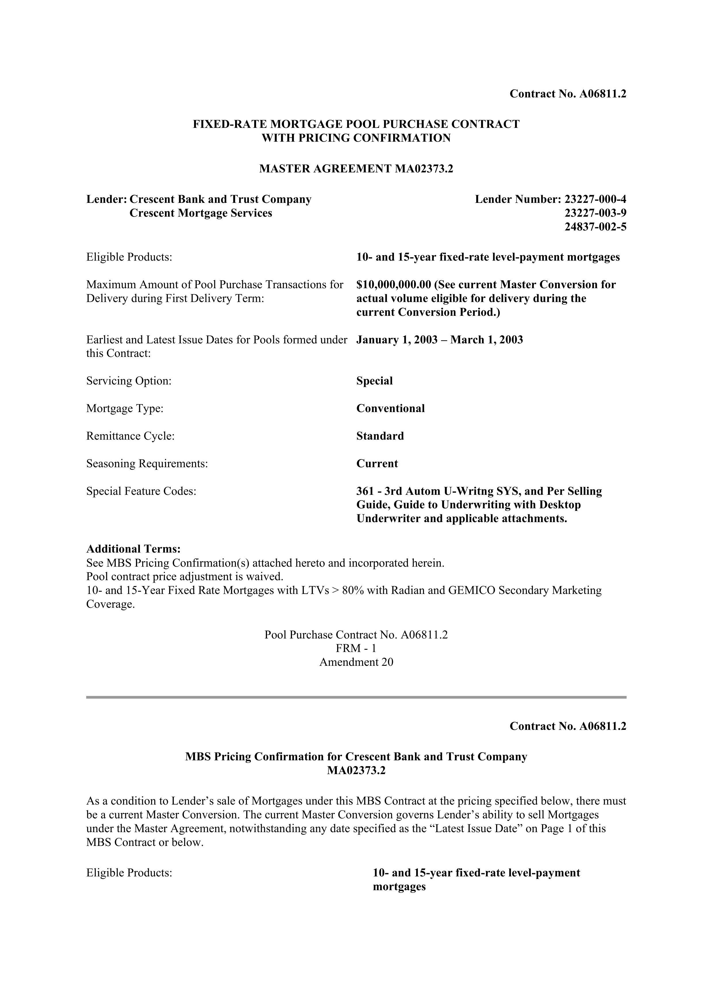 Fannie Mae Master Agreement — page 32