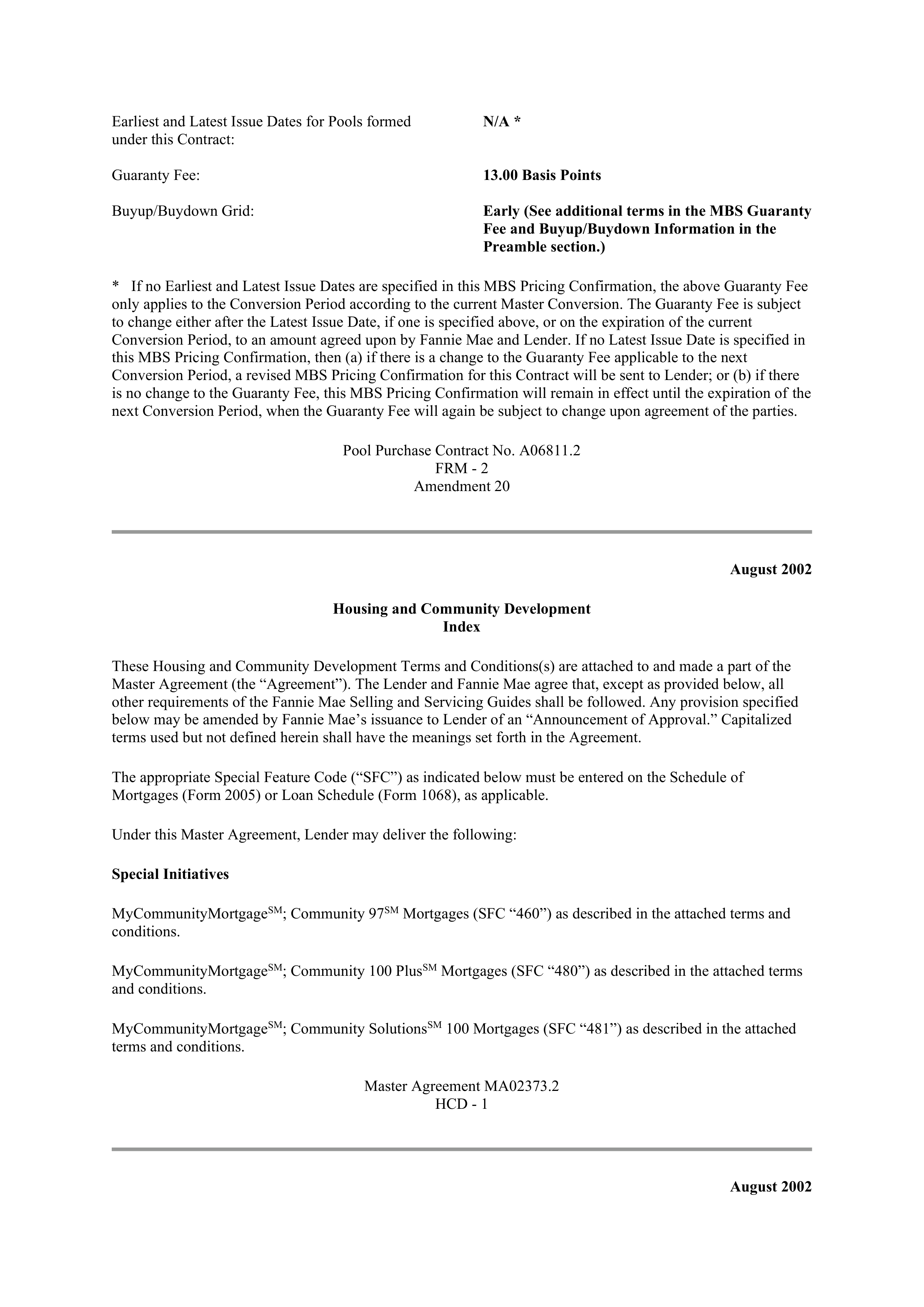 Fannie Mae Master Agreement — page 33