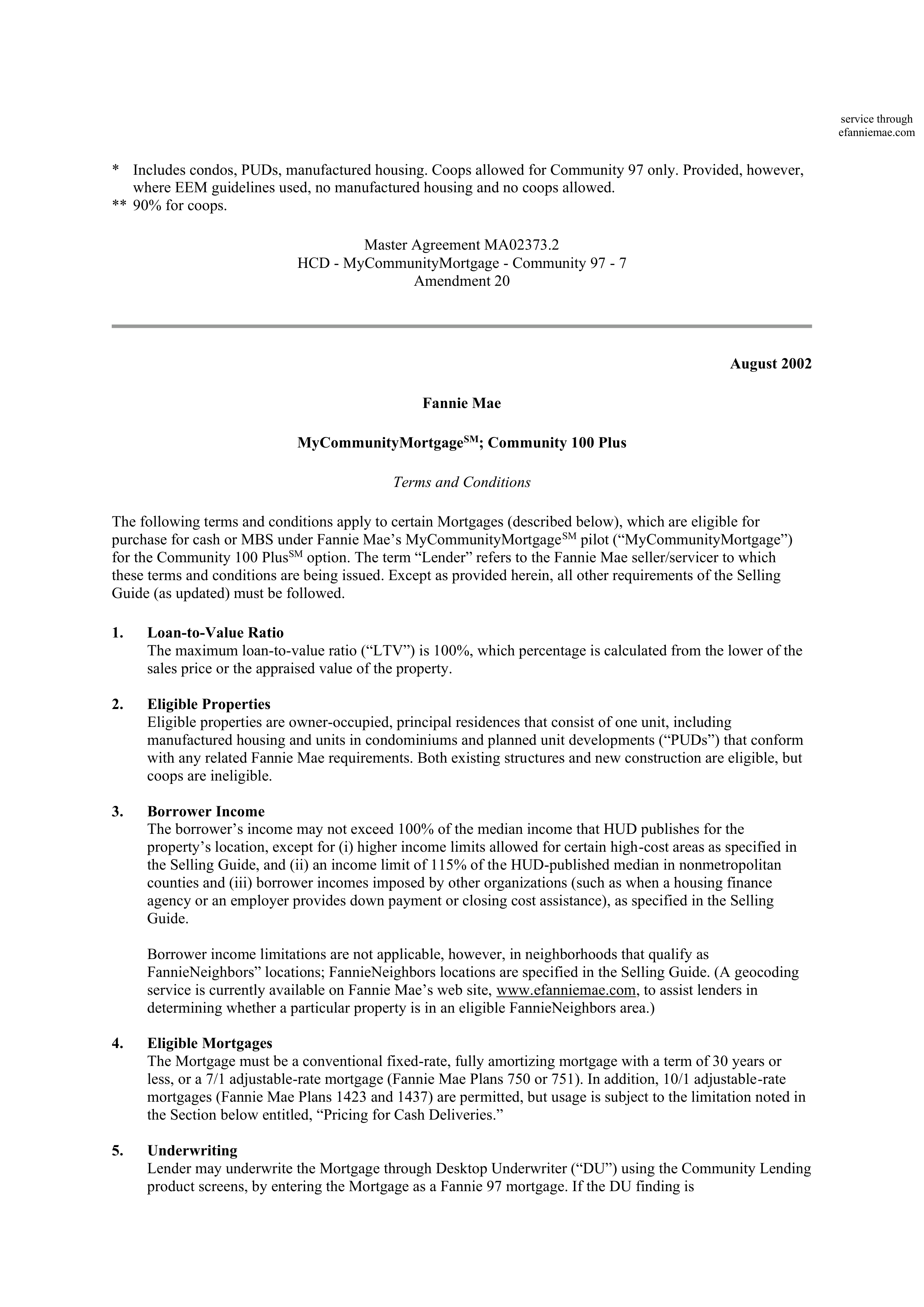 Fannie Mae Master Agreement — page 39