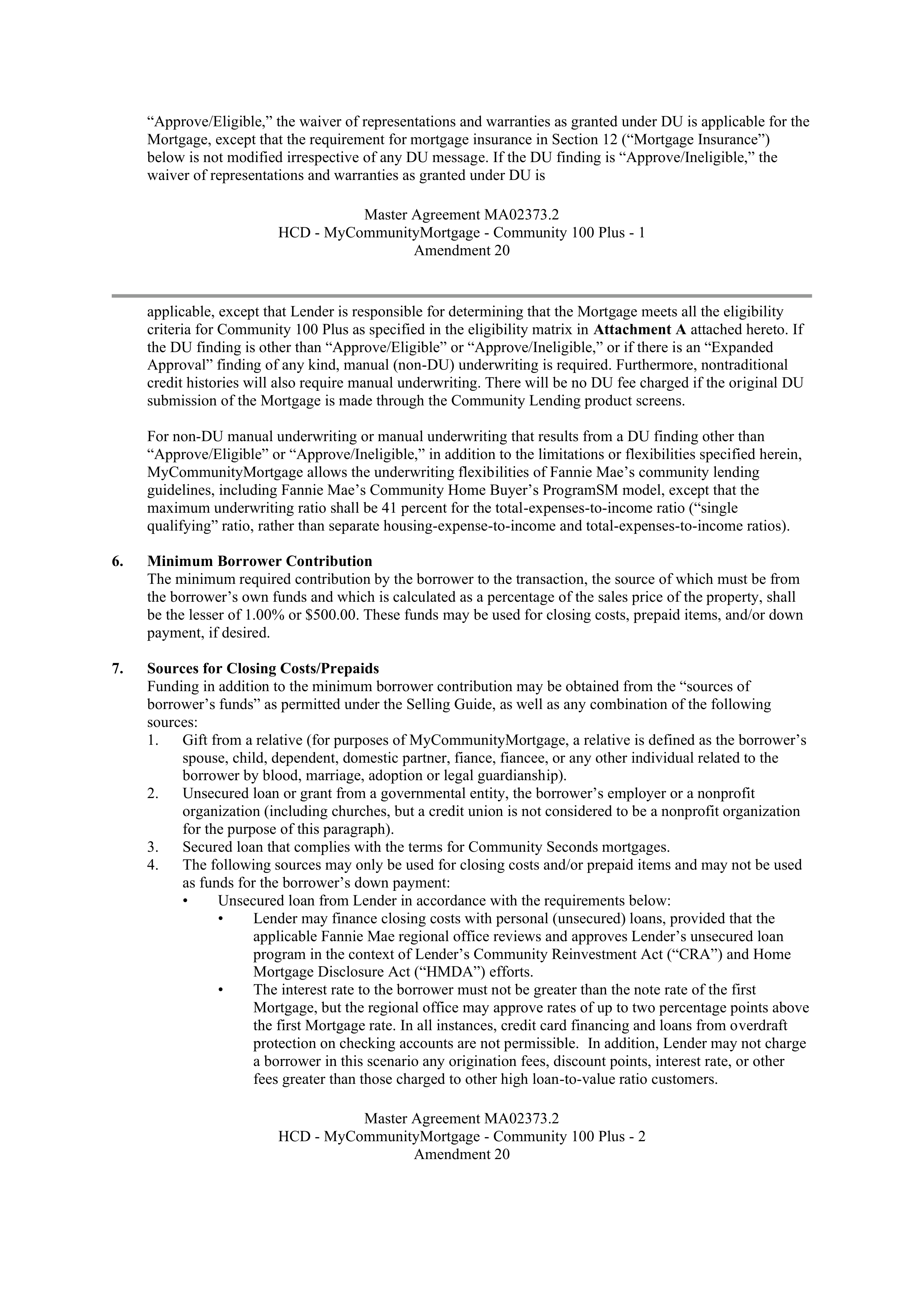 Fannie Mae Master Agreement — page 40