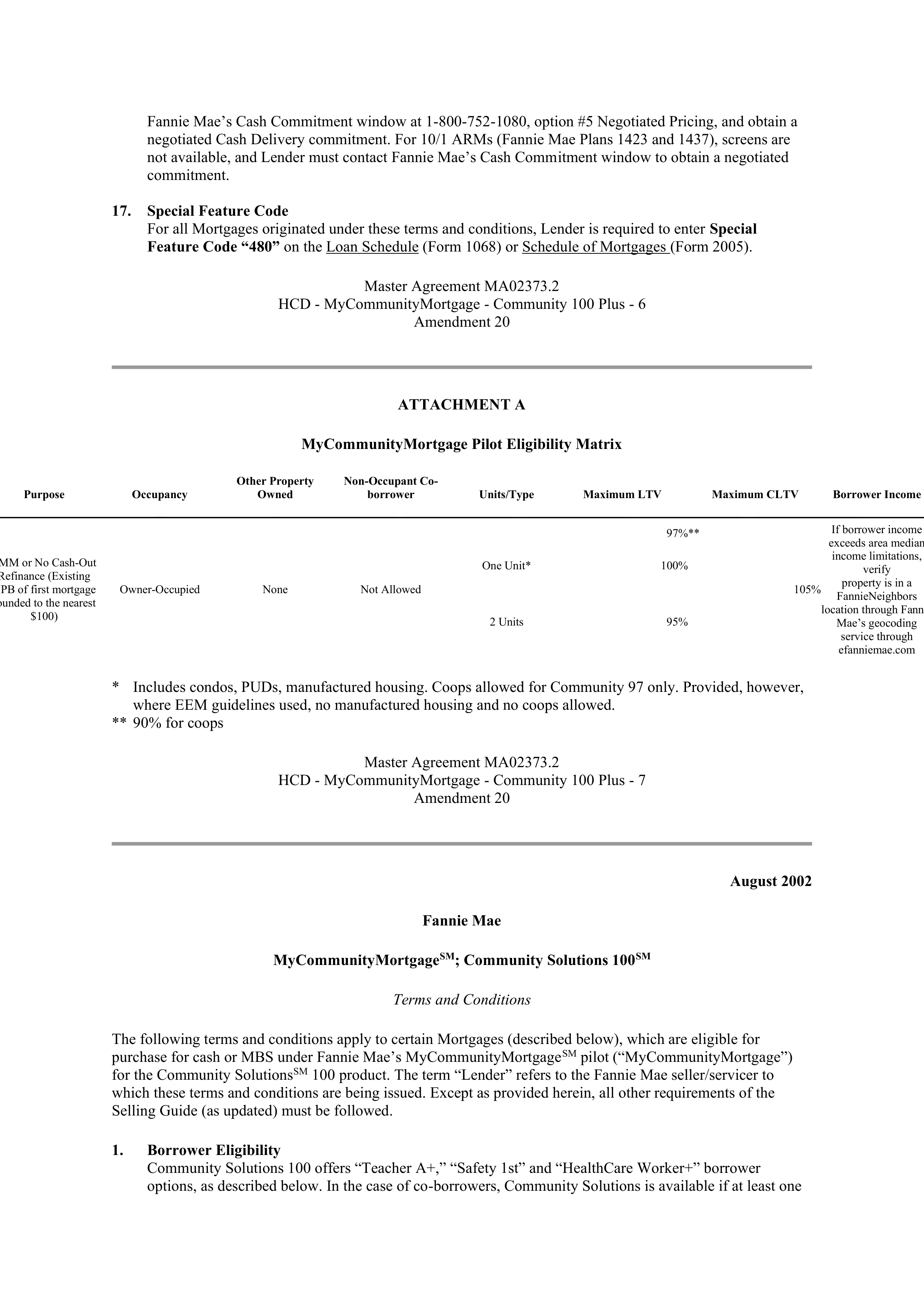 Fannie Mae Master Agreement — page 44