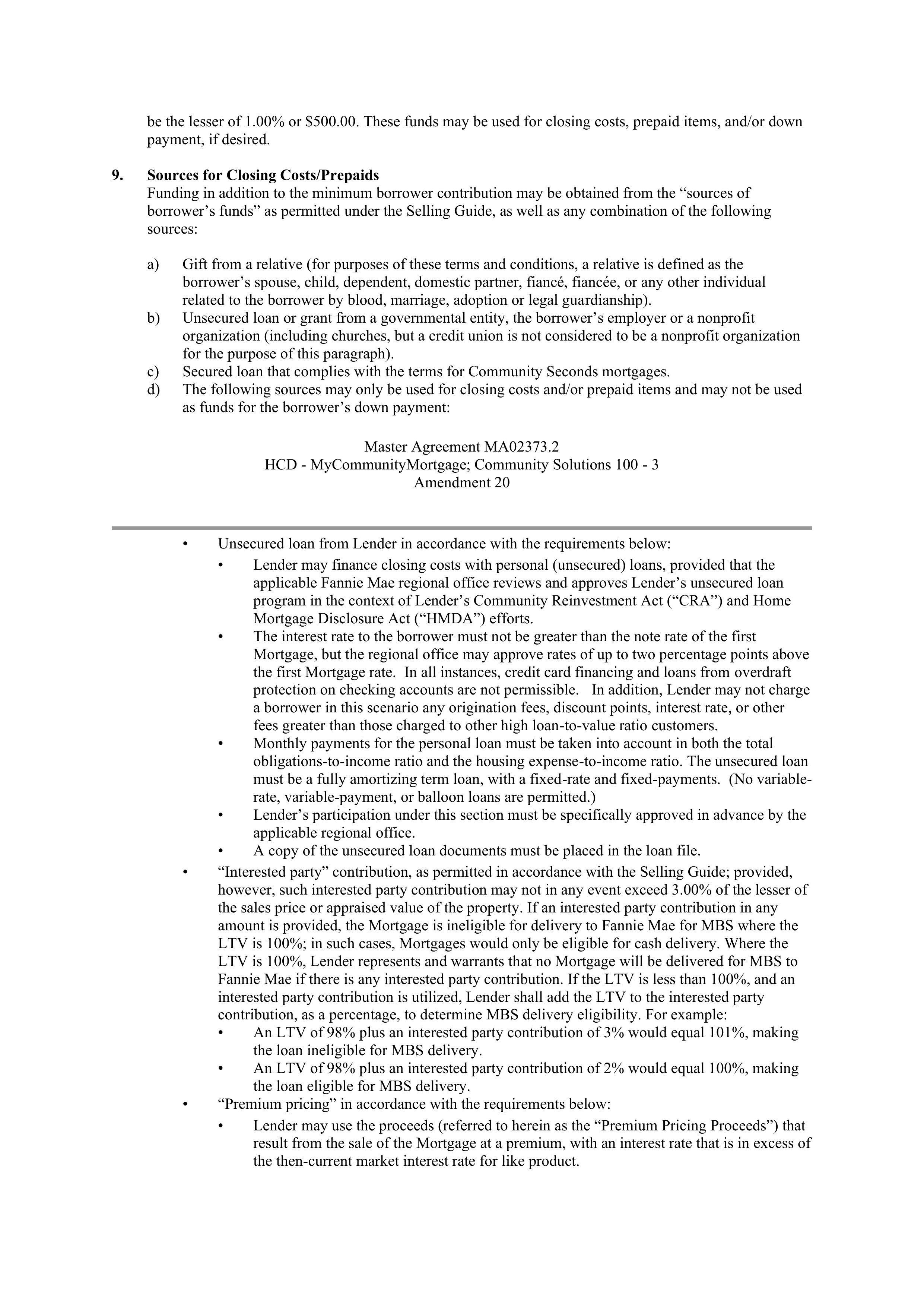 Fannie Mae Master Agreement — page 47