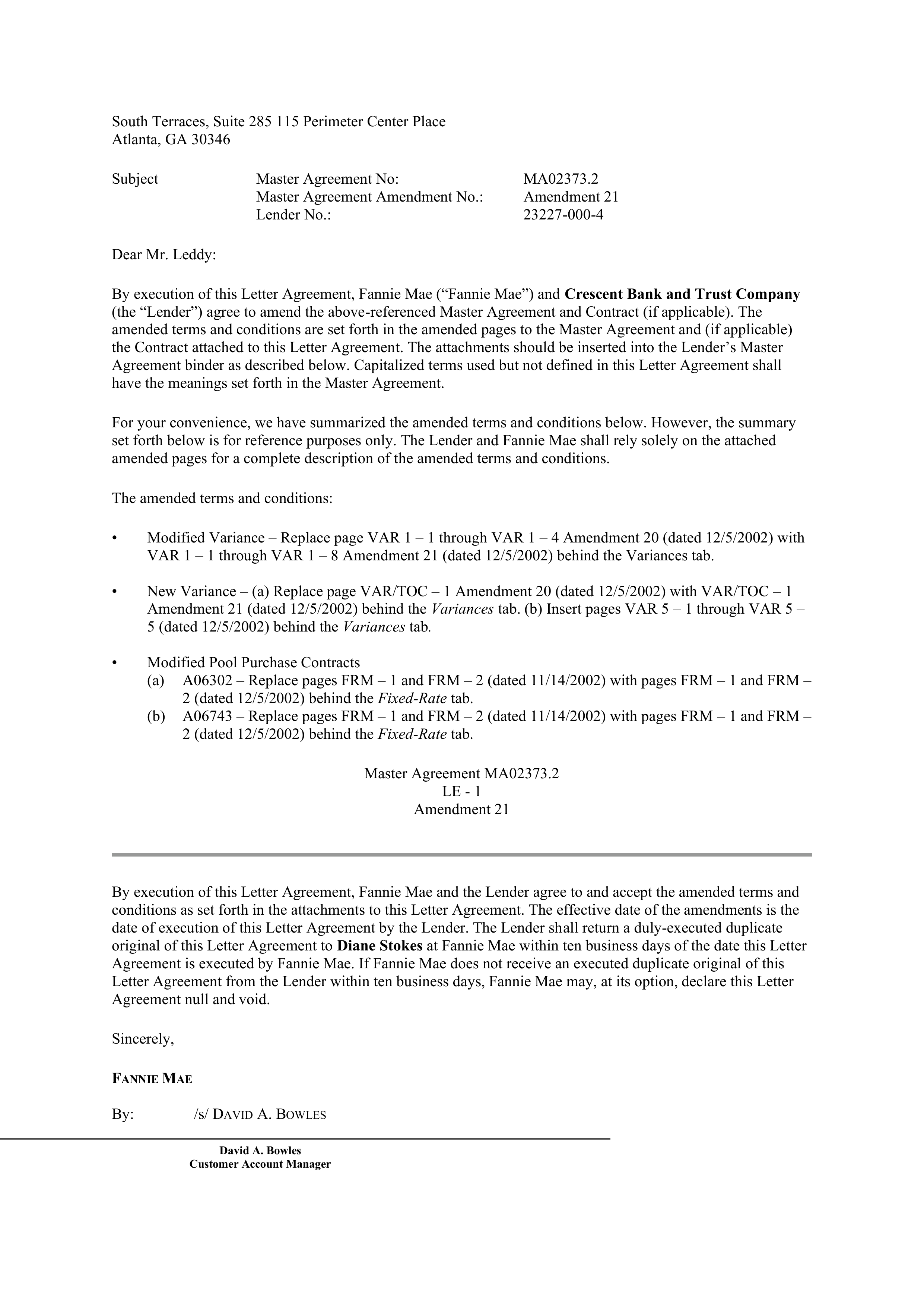 Fannie Mae Master Agreement — page 52