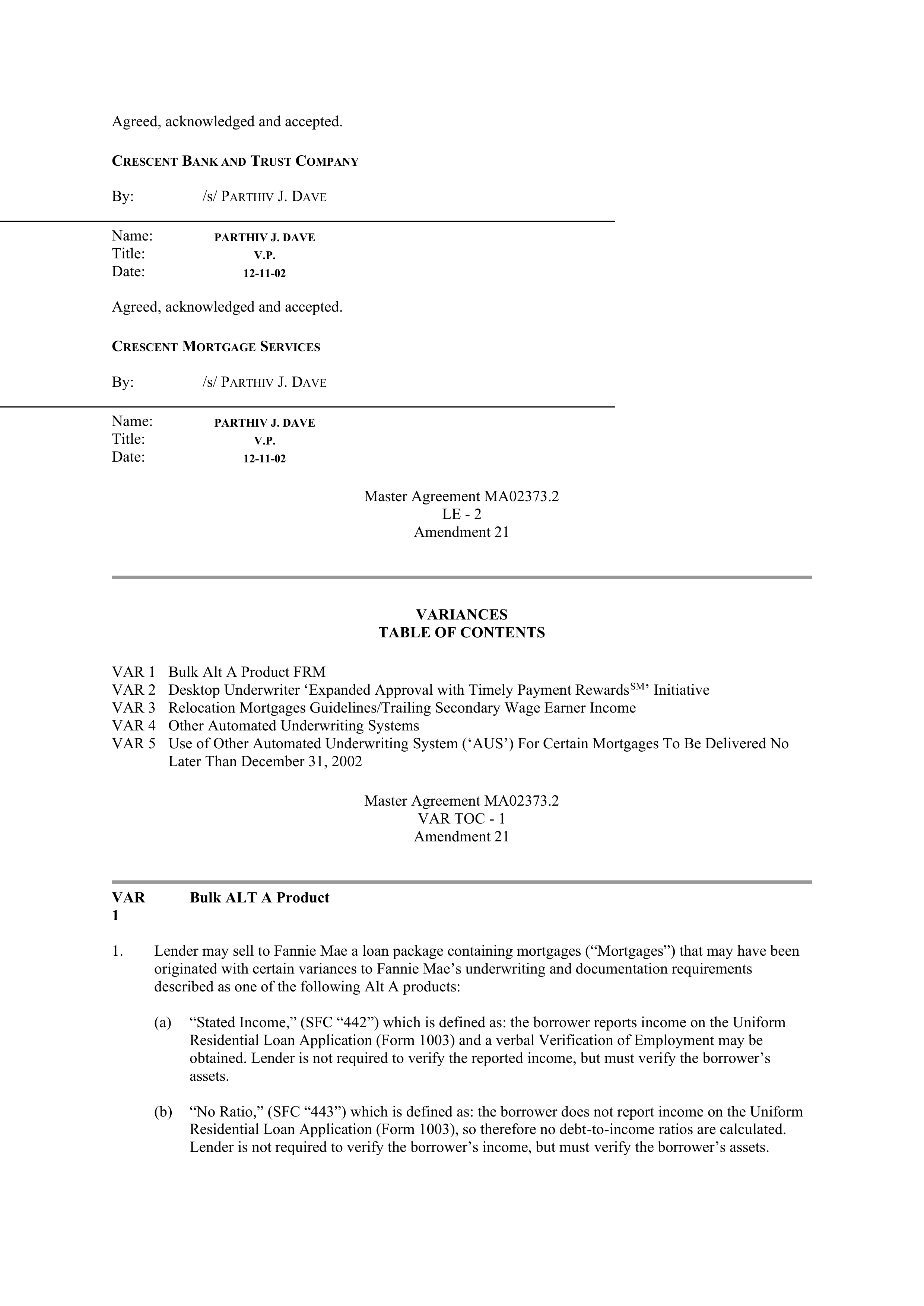 Fannie Mae Master Agreement — page 53