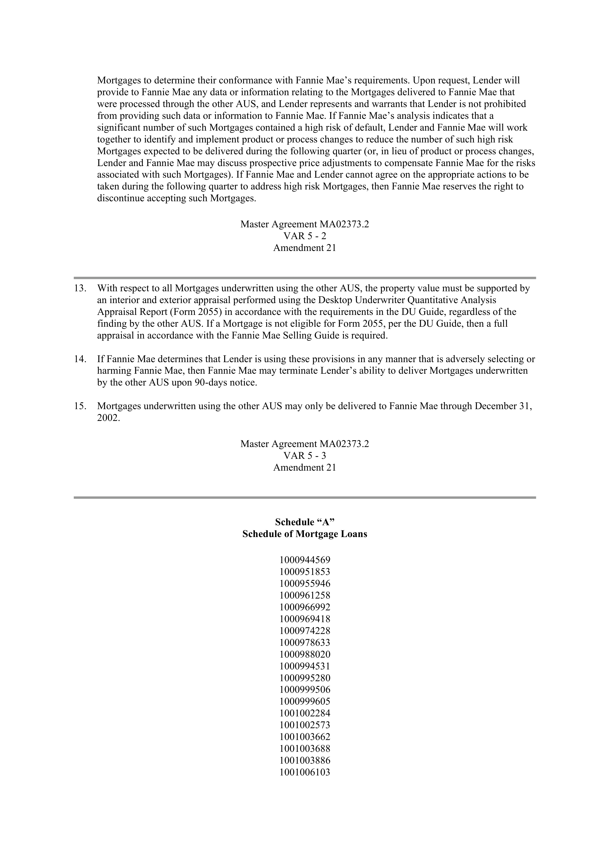Fannie Mae Master Agreement — page 61