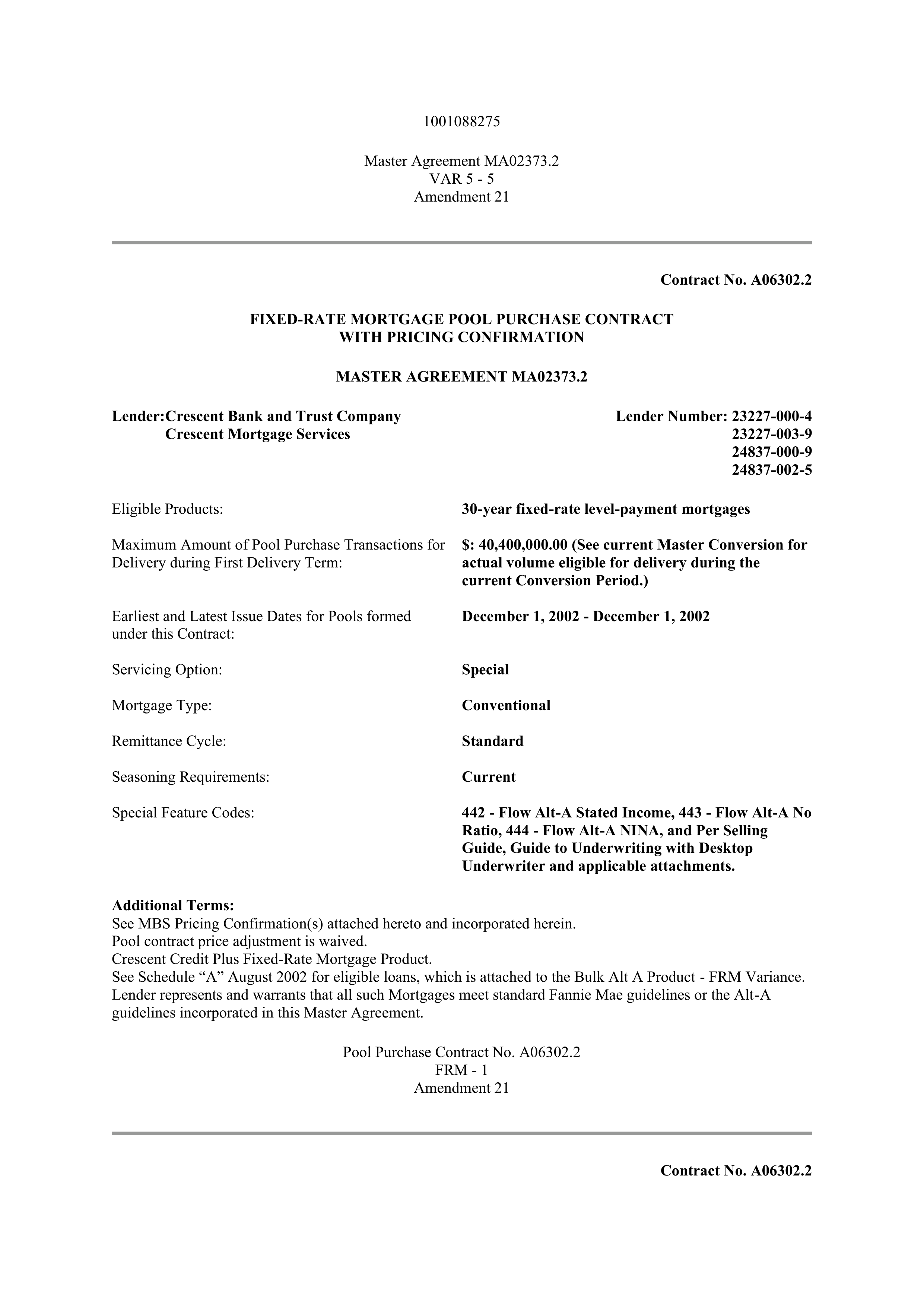 Fannie Mae Master Agreement — page 63