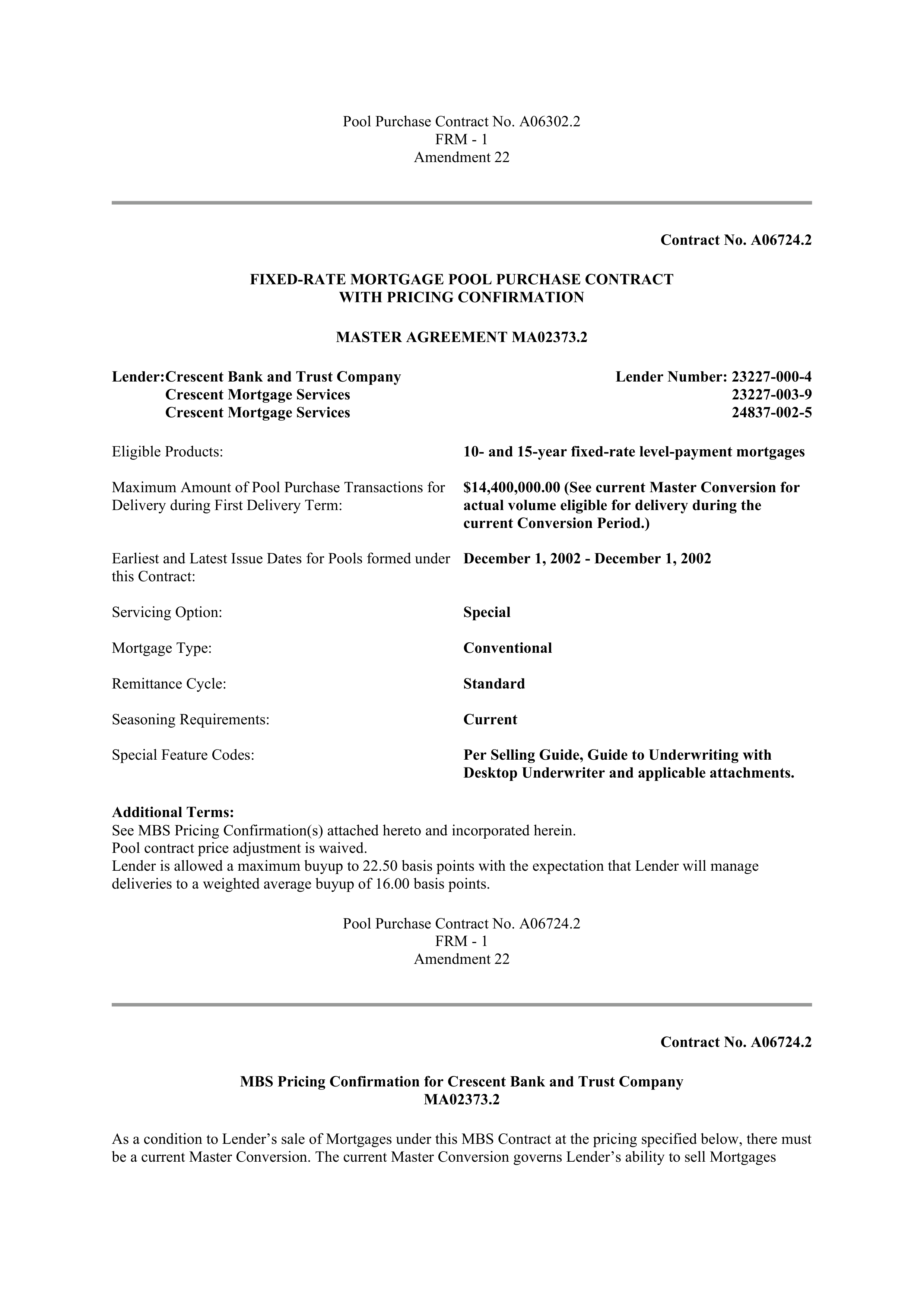 Fannie Mae Master Agreement — page 75