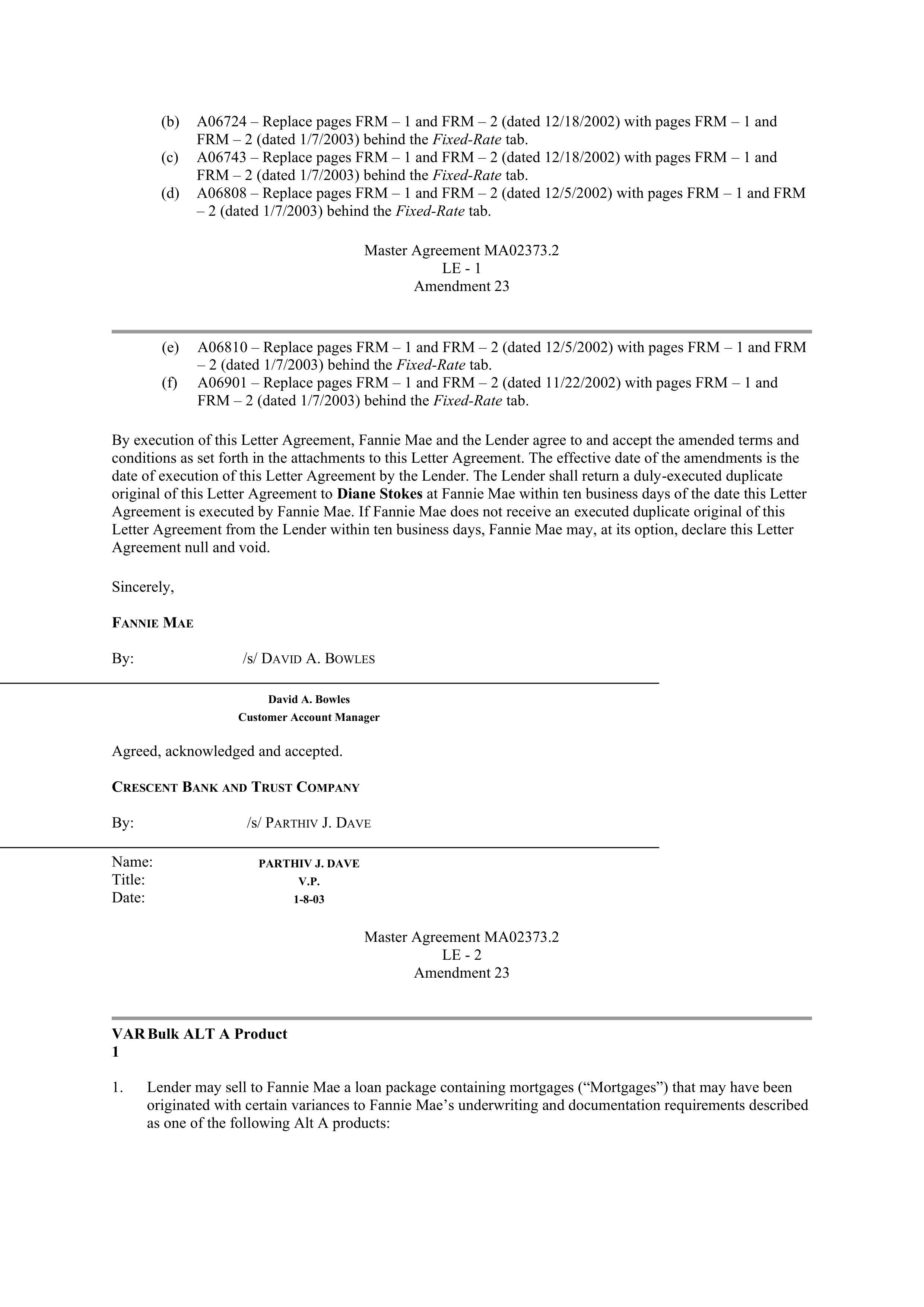 Fannie Mae Master Agreement — page 78