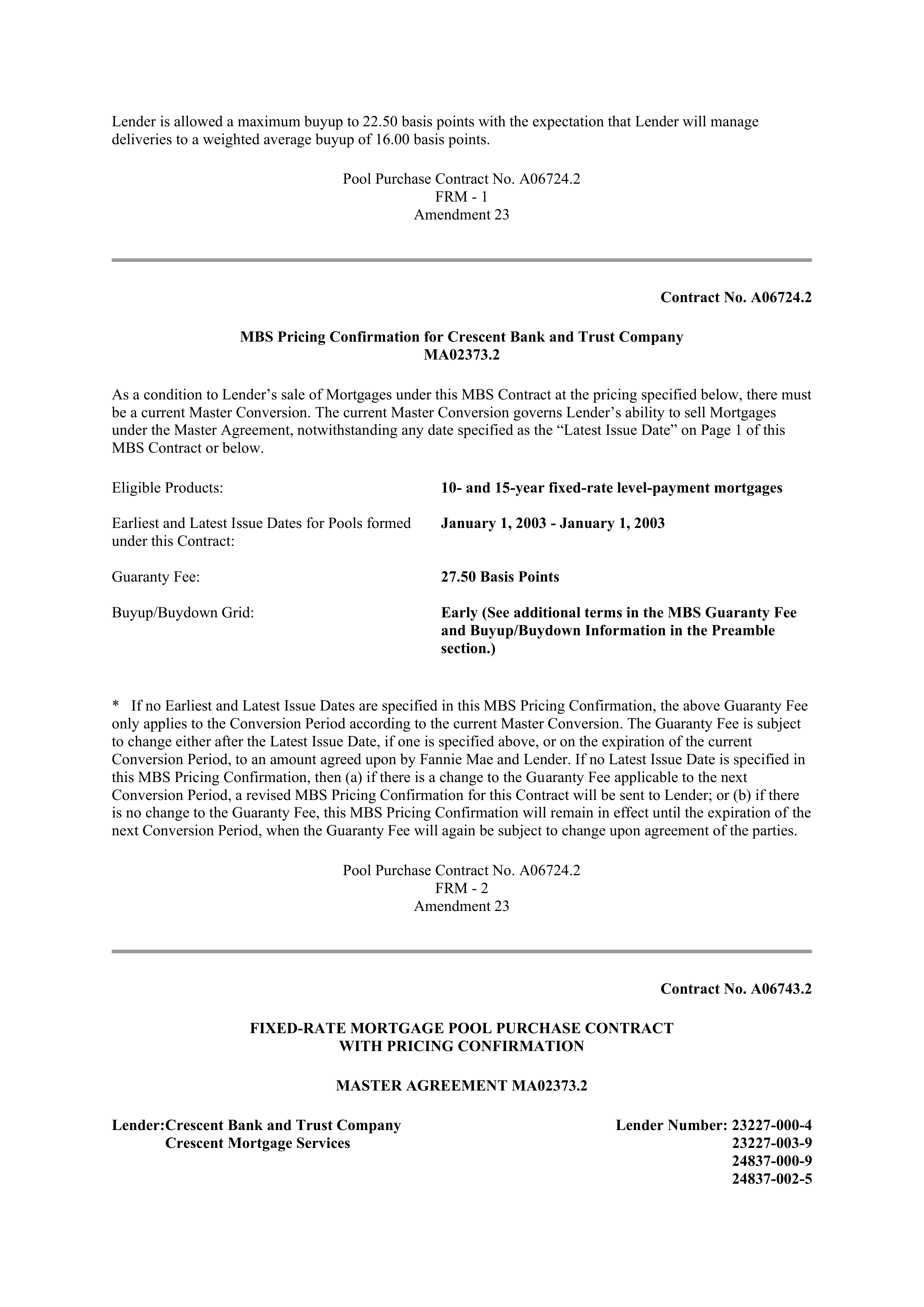 Fannie Mae Master Agreement — page 88