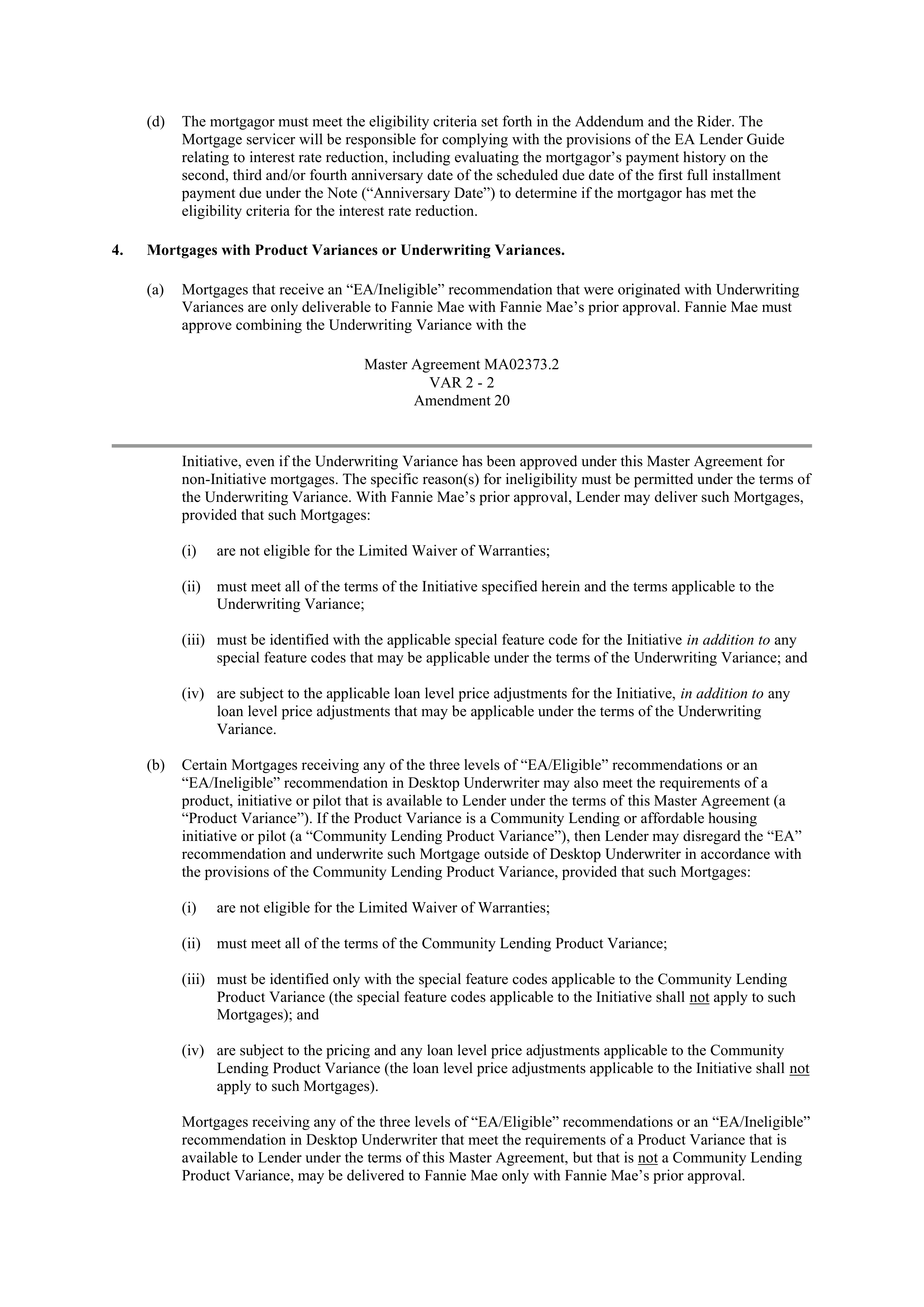 Fannie Mae Master Agreement — page 9