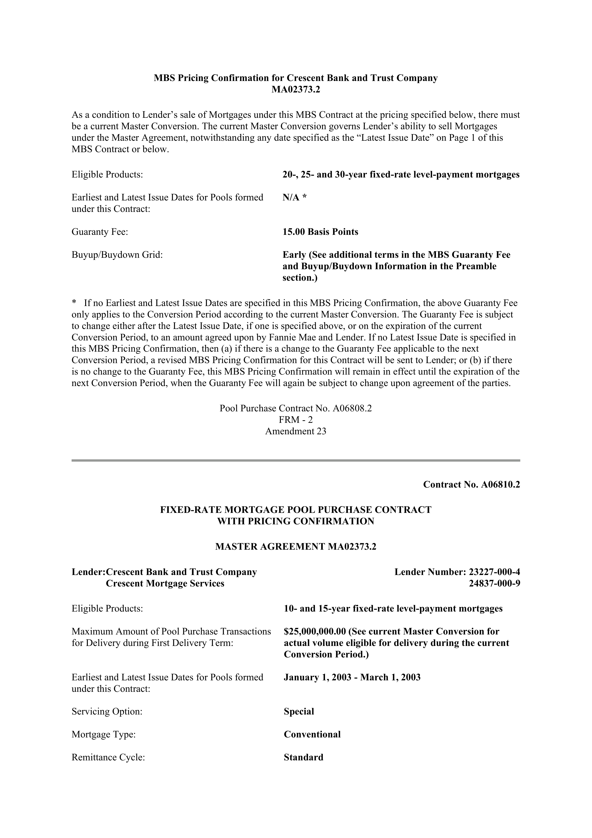 Fannie Mae Master Agreement — page 91