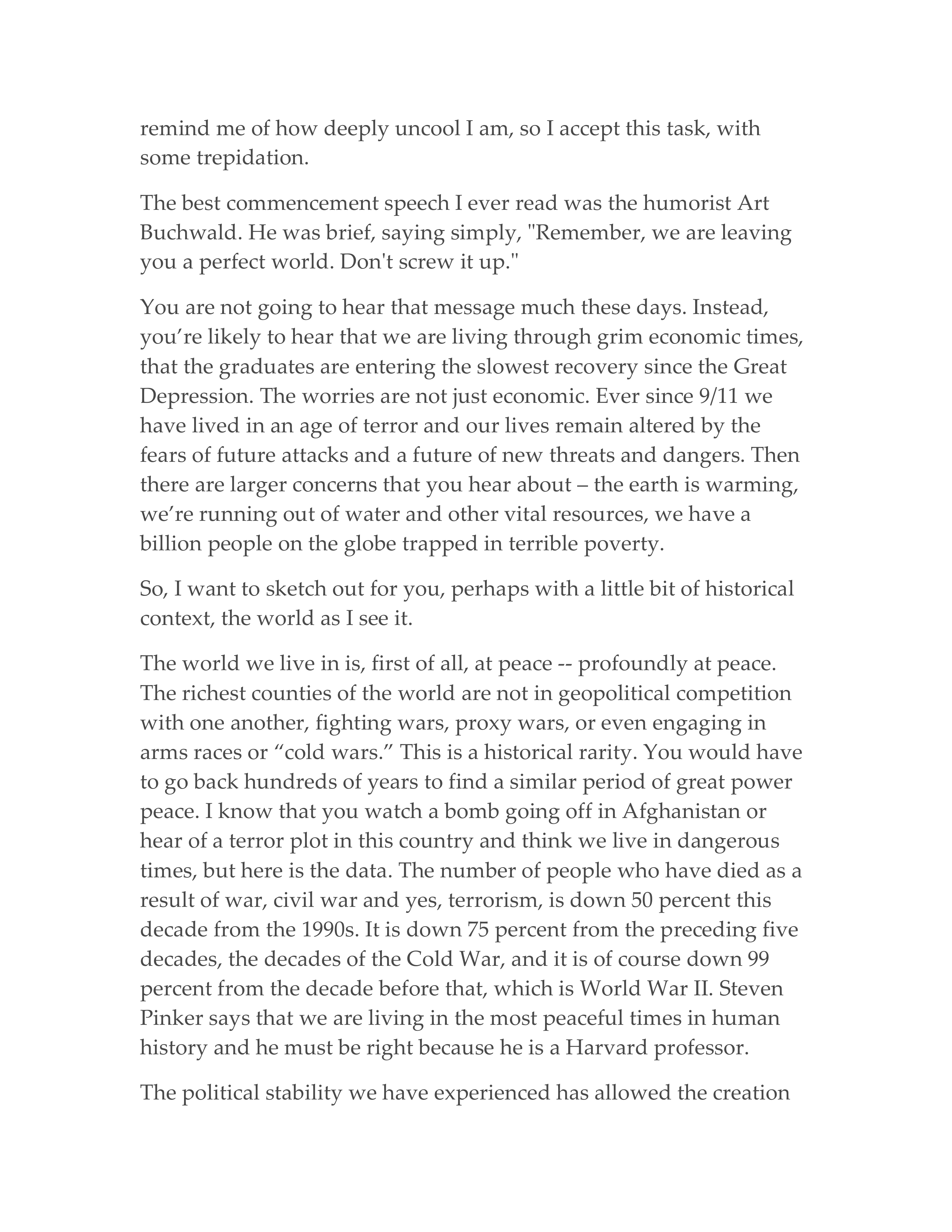 Fareed Zakaria Harvard Commencement Speech — page 2
