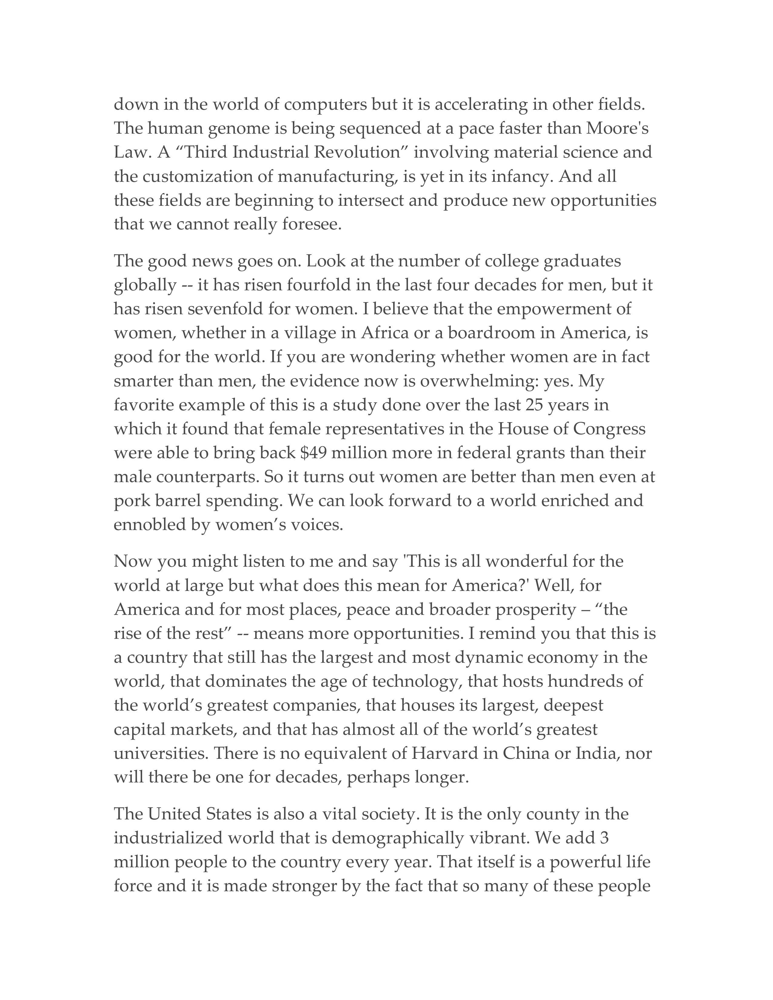 Fareed Zakaria Harvard Commencement Speech — page 4