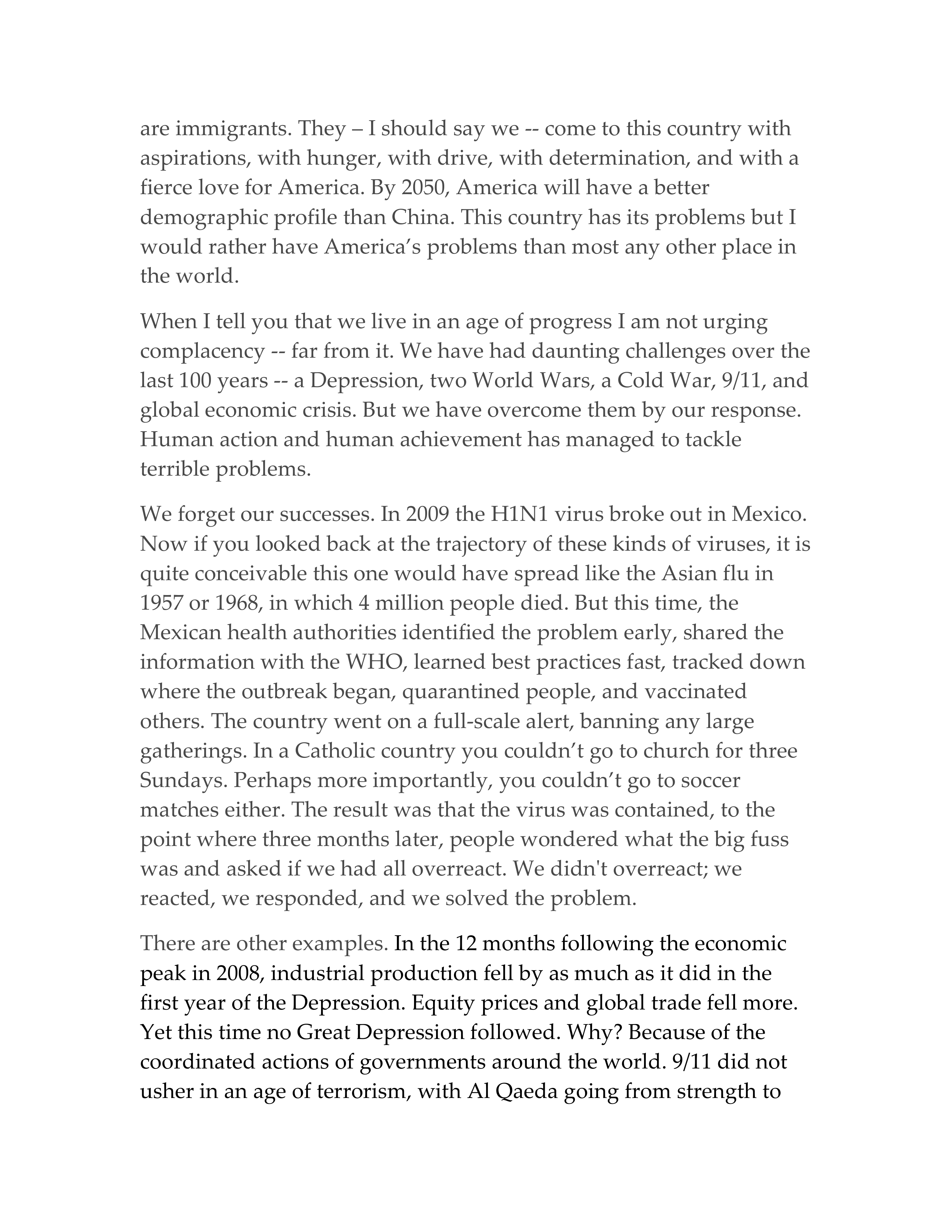 Fareed Zakaria Harvard Commencement Speech — page 5