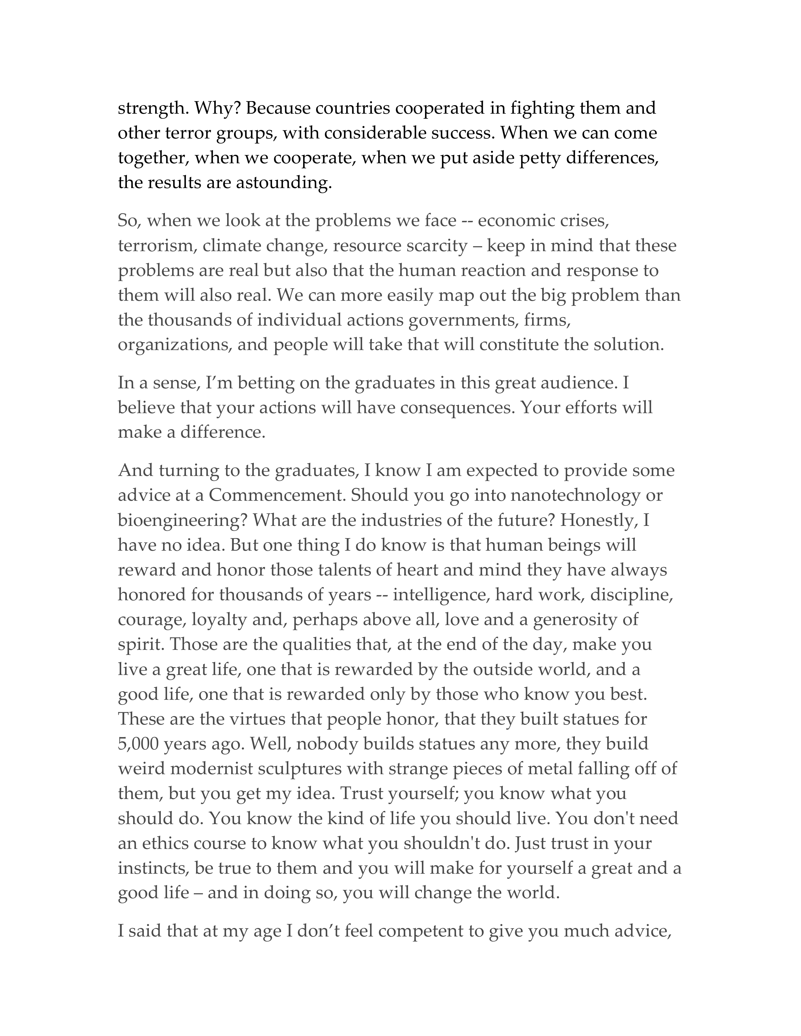Fareed Zakaria Harvard Commencement Speech — page 6